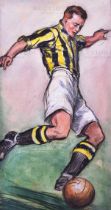 HINTS ON ASSOCIATION FOOTBALL (1934) - ORIGINAL CIGARETTE CARD ARTWORK