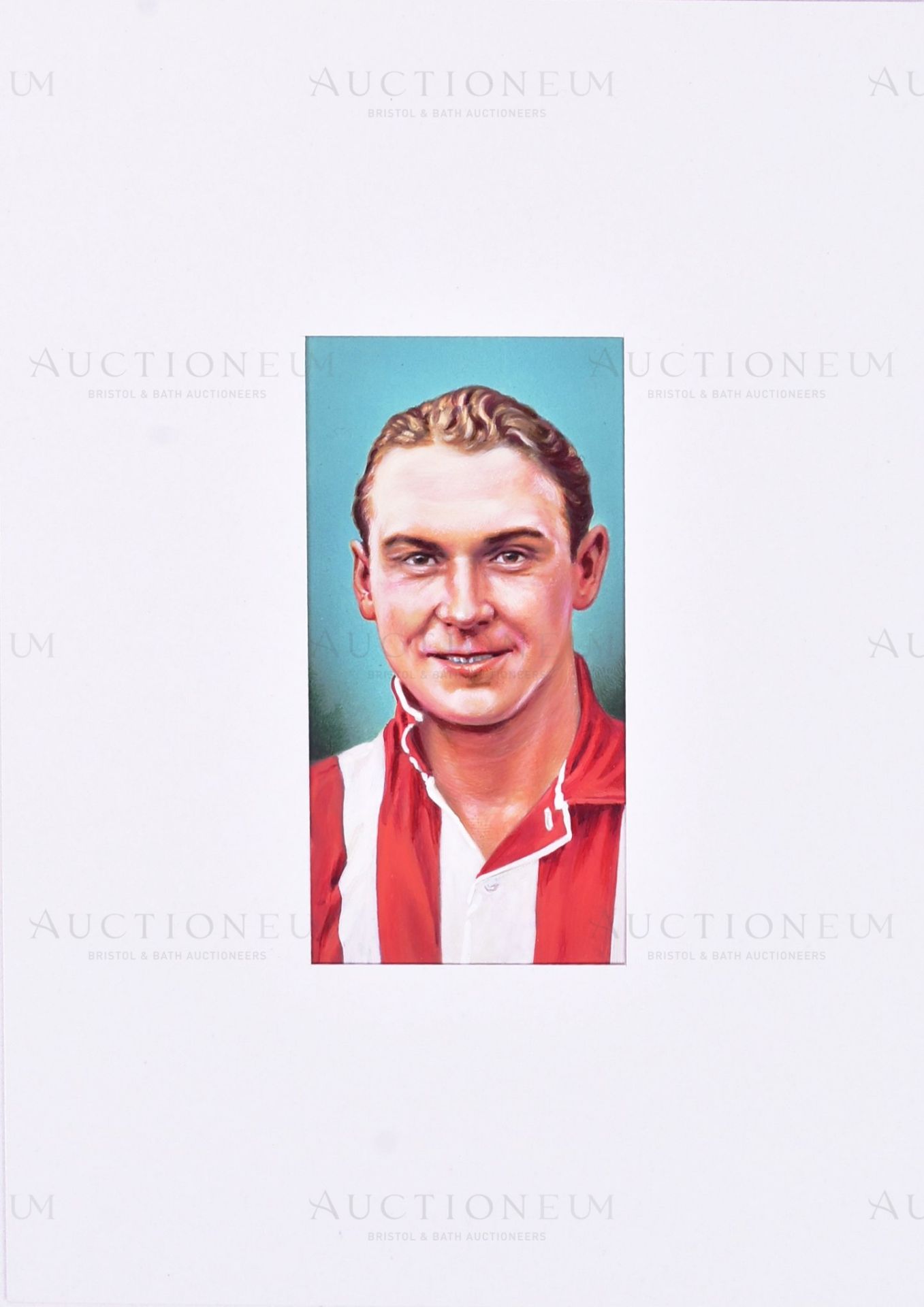 CIGARETTE / TRADE CARDS - ORIGINAL ARTWORK - FOOTBALLER