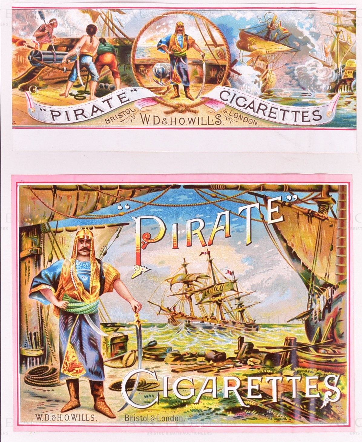 W. D. & H. O. WILLS - PIRATE CIGARETTES - ORIGINAL PRINTER'S PROOF ARTWORK