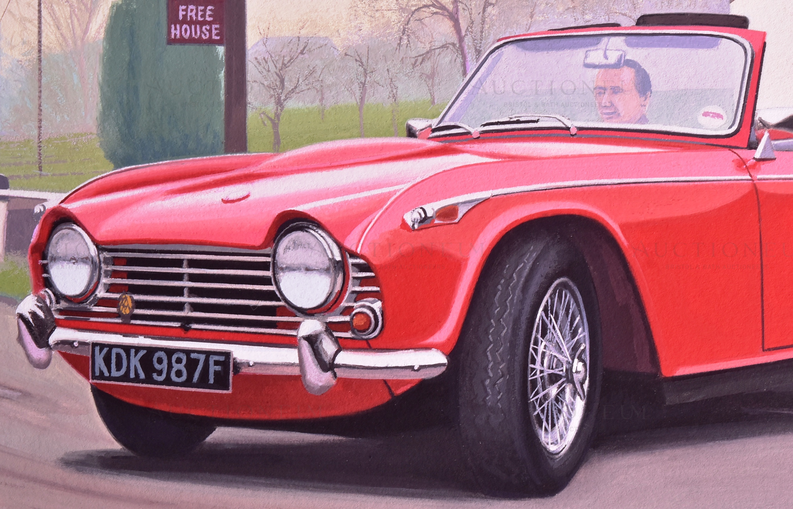 ERIC BOTTOMLEY G.R.A - CLASSIC SPORTS CARS (1996) - ORIGINAL ARTWORK - Image 3 of 4