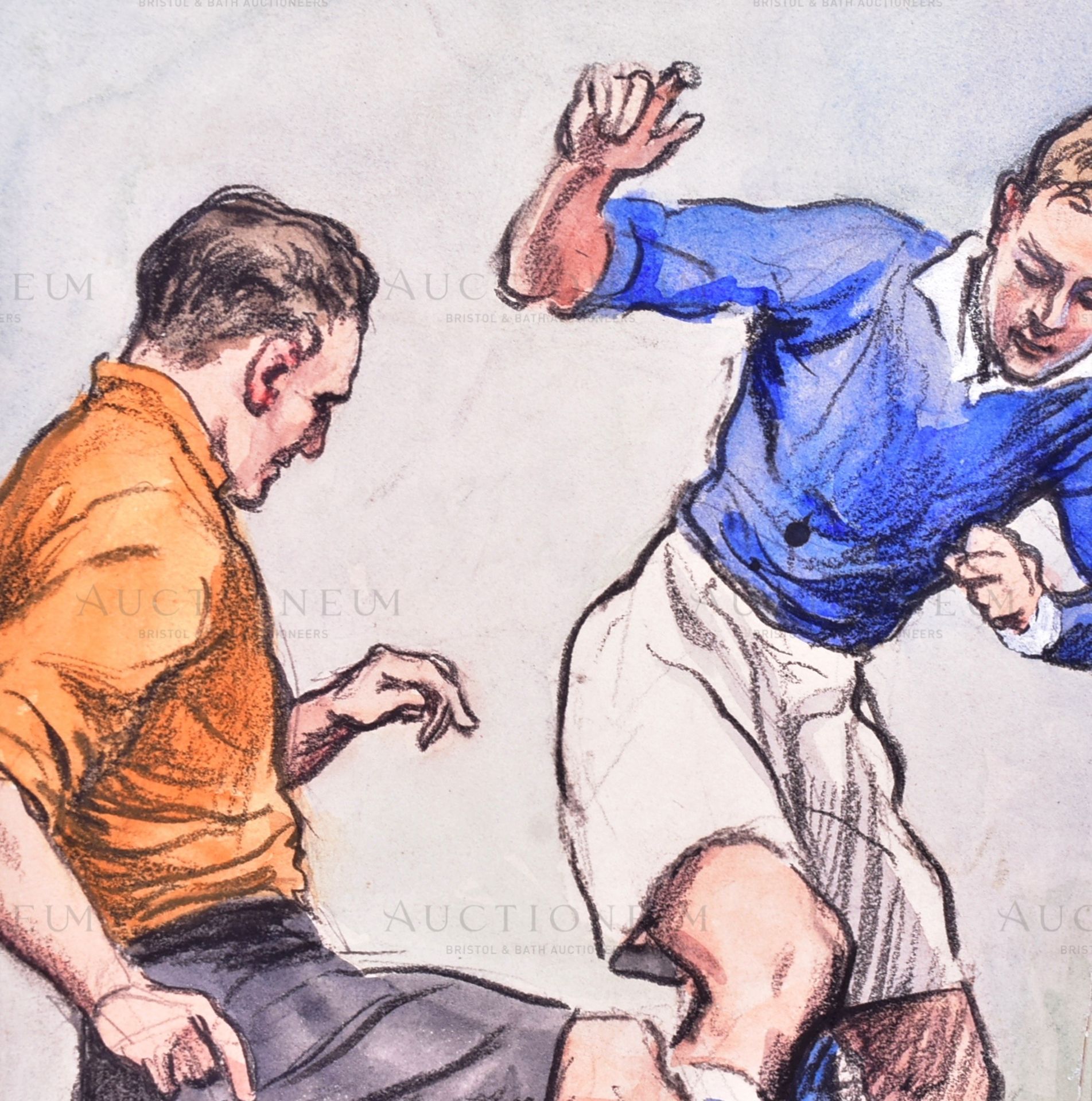 HINTS ON ASSOCIATION FOOTBALL (1934) - ORIGINAL CIGARETTE CARD ARTWORK - Image 3 of 4