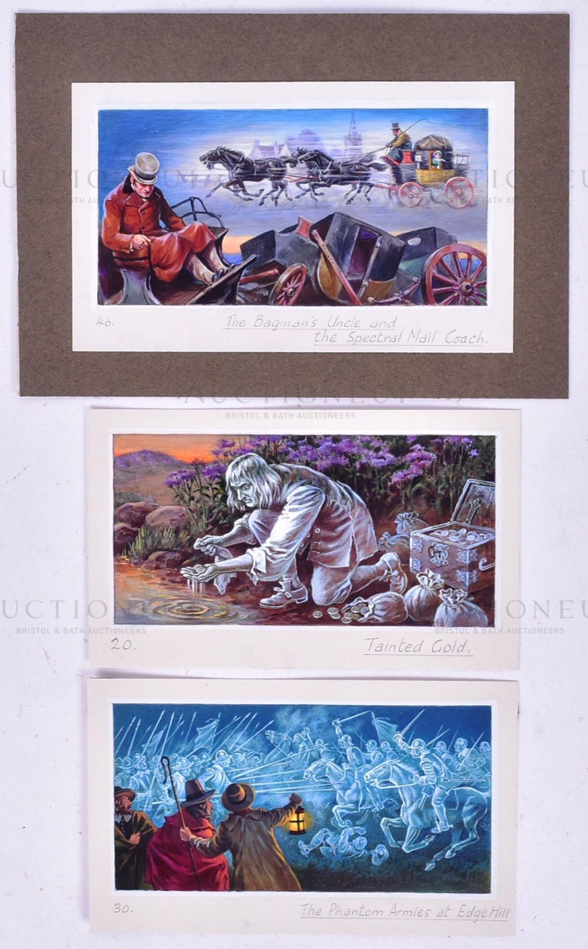 ALAN J BOWYER (1902 - 1986) - CIGARETTE CARD ORIGINAL ARTWORKS