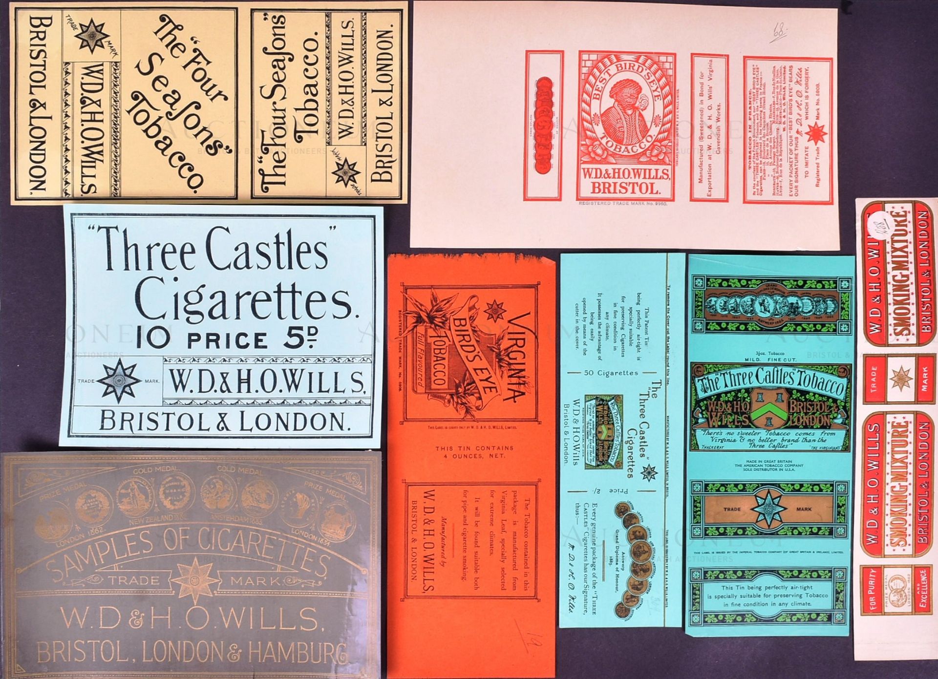 MARDON, SON & HALL - 19TH / 20TH CENTURY CIGARETTE PACKET / LABEL DESIGNS