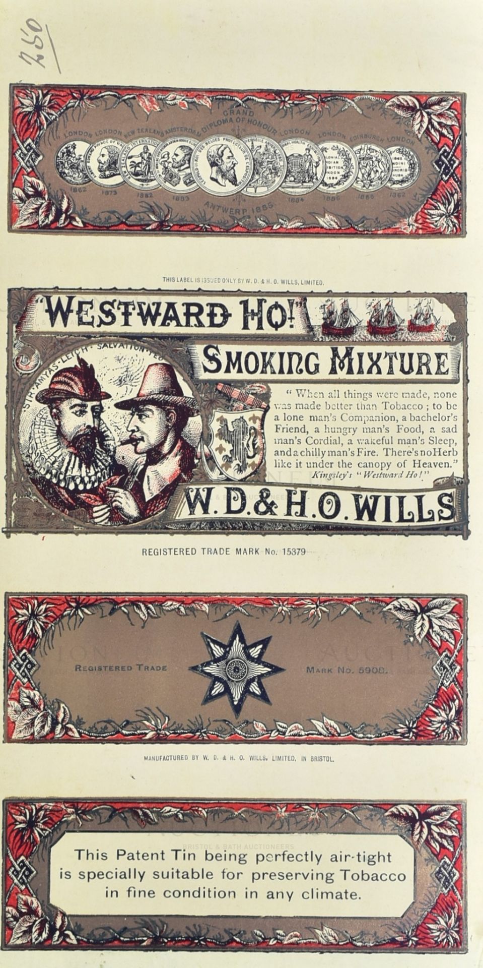 W.D & H.O WILLS - WESTWARD HO! - EARLY 20TH CENTURY PACKET DESIGNS - Bild 4 aus 6