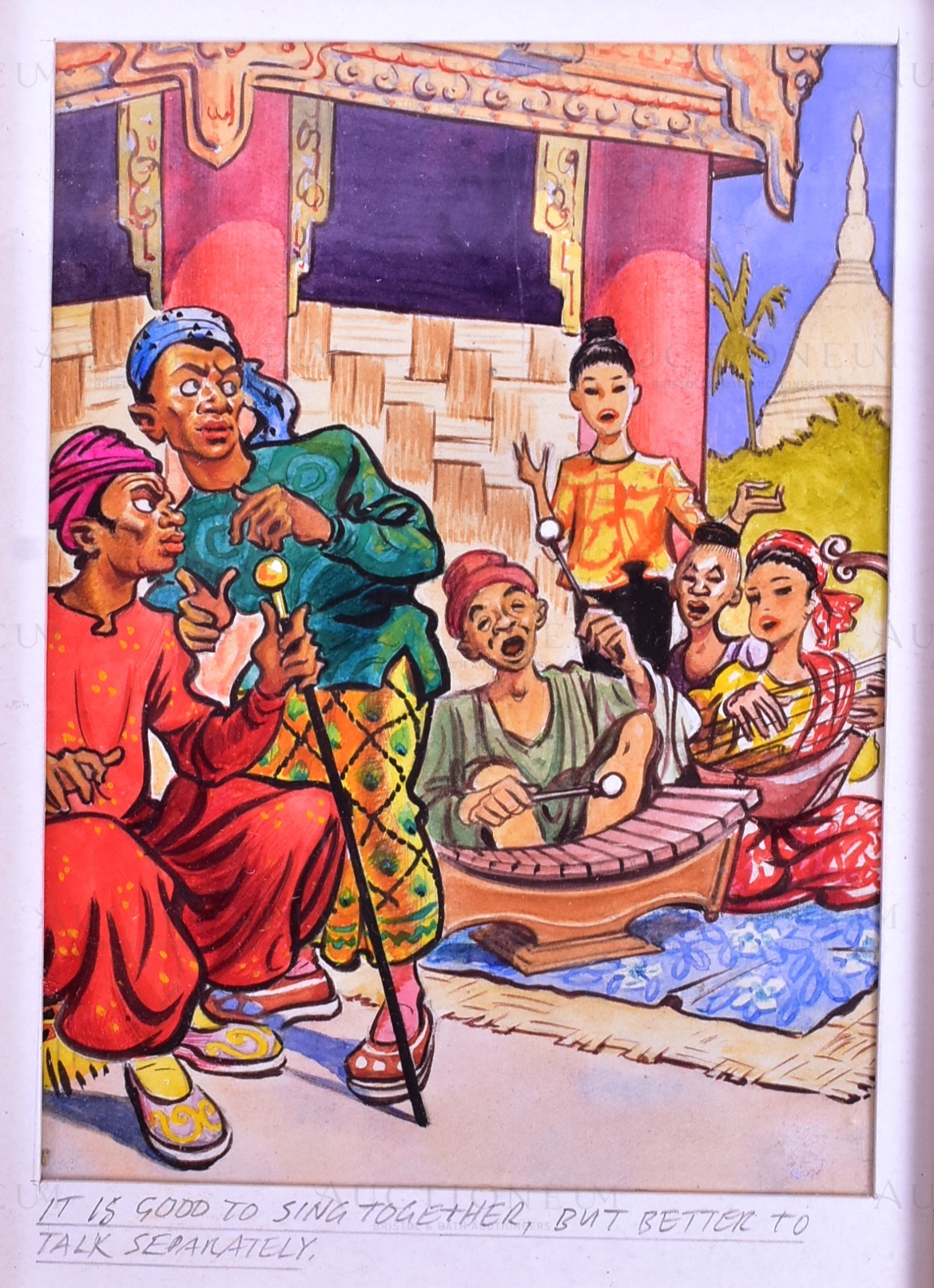 LOUIS WARD (1913 - 2005) - ASIAN PROVERBS - ORIGINAL ARTWORK - Image 5 of 5