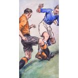 HINTS ON ASSOCIATION FOOTBALL (1934) - ORIGINAL CIGARETTE CARD ARTWORK