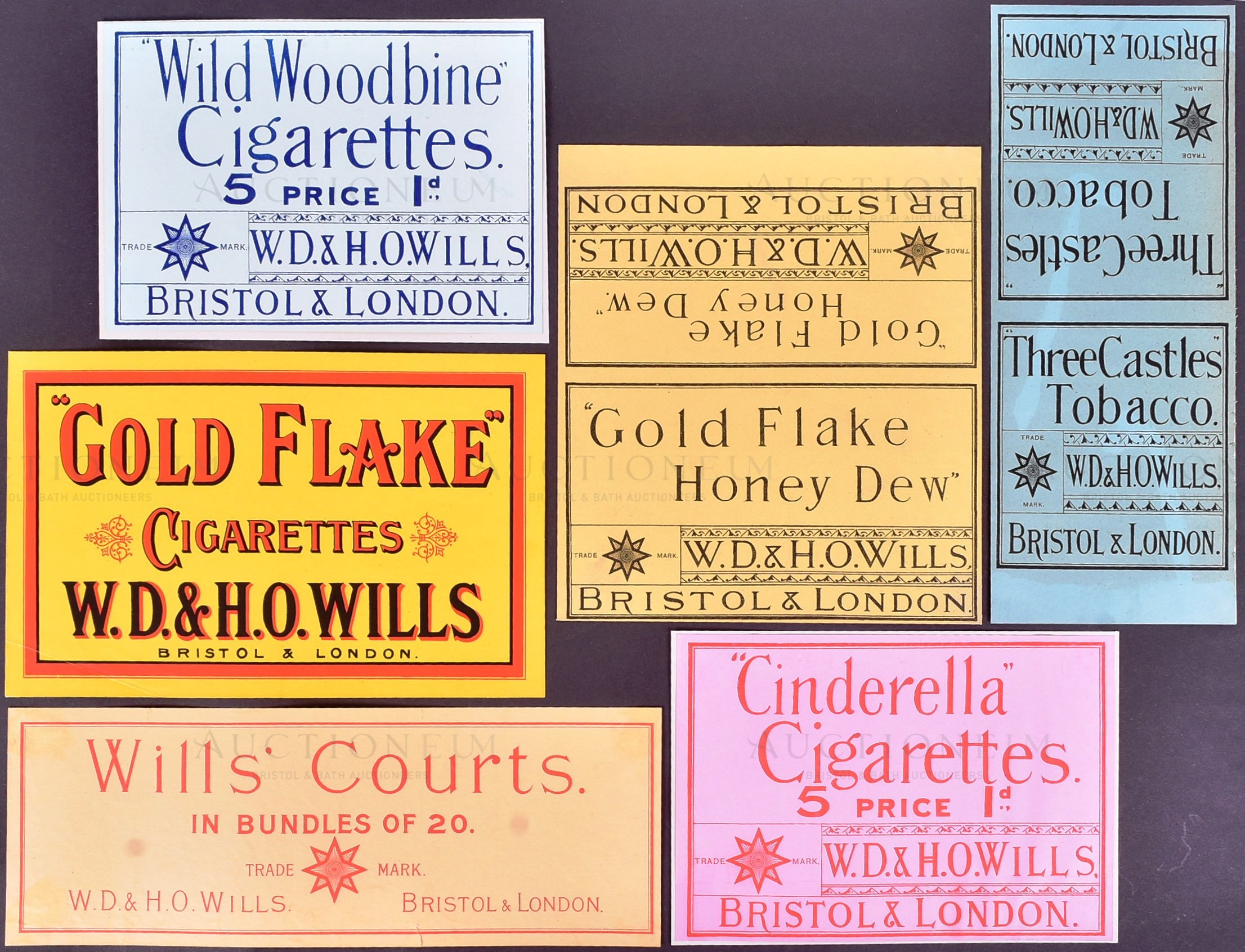 MARDON, SON & HALL - PRINTER'S PROOF CIGARETTE LABELS