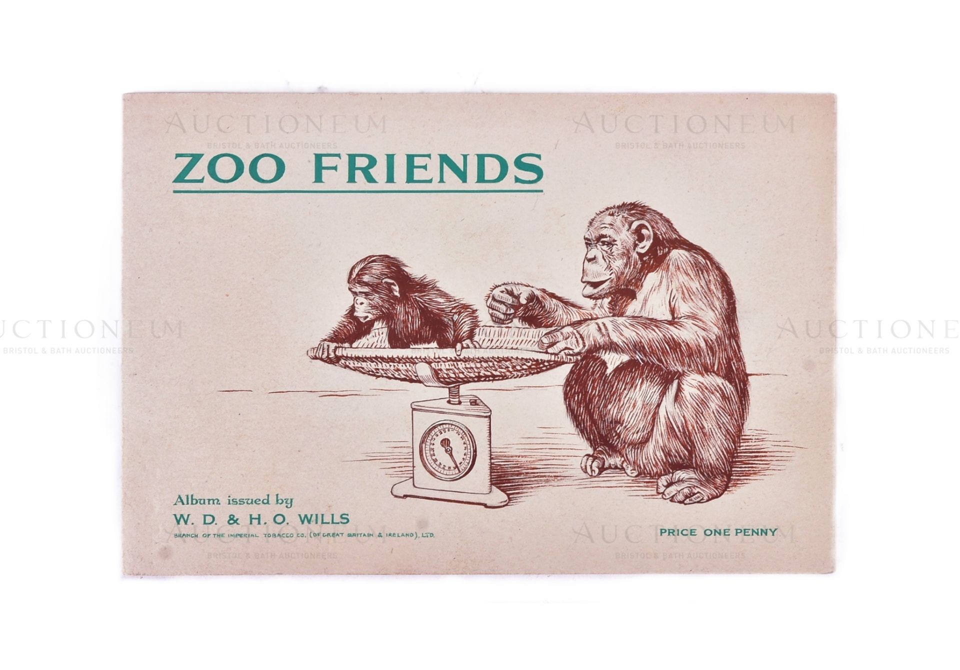 W.D. & H.O. WILLS - ZOO FRIENDS (1939) - ORIGINAL ALBUM ARTWORK