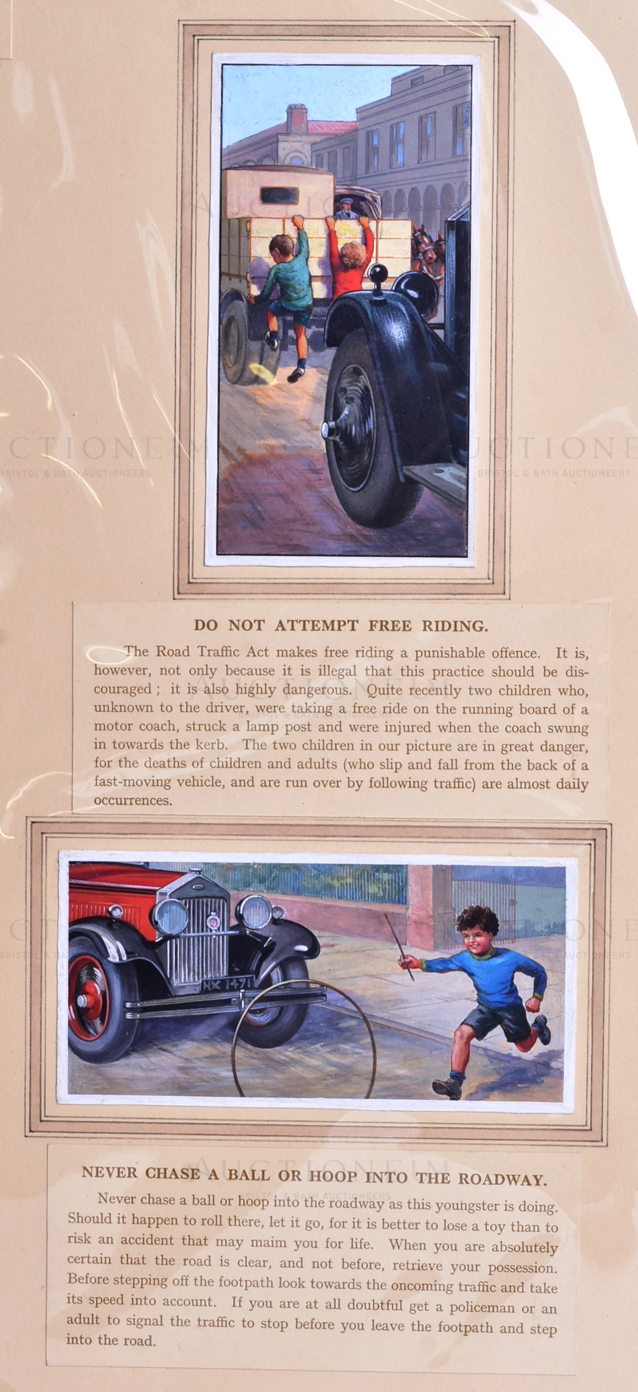 WD & HO WILLS - SAFETY FIRST - ORIGINAL CIGARETTE CARD ARTWORK - Image 4 of 5