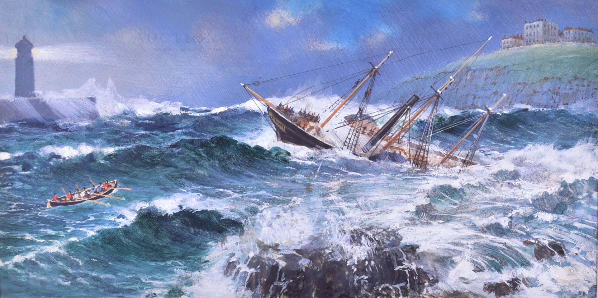 OGDENS CIGARETTES - THE STORY OF THE LIFEBOAT - ORIGINAL ARTWORK - Image 3 of 5