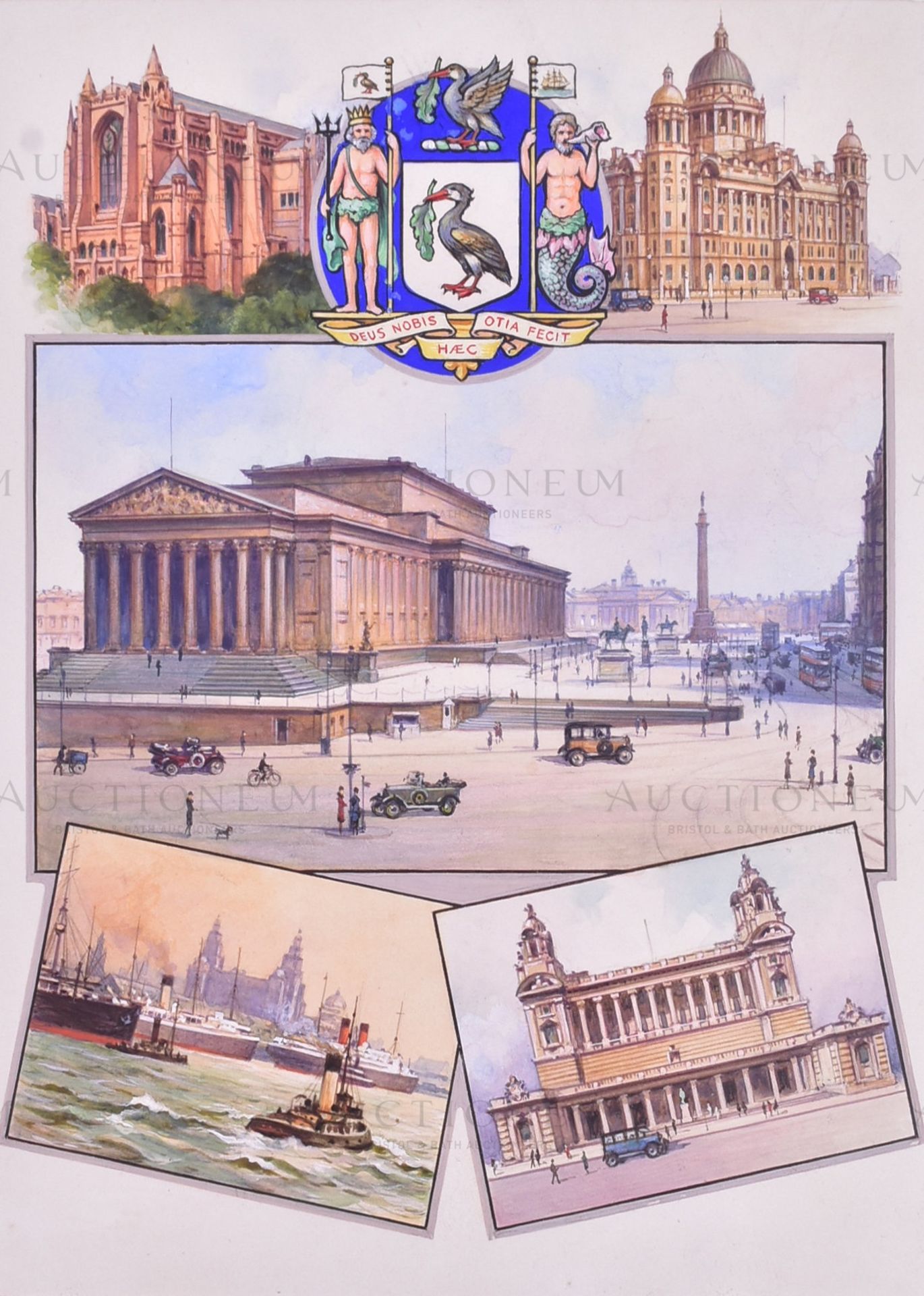 W. D. & H. O. WILLS CIGARETTES - 'CITIES & INDUSTRIES ' C1930 ORIGINAL ARTWORK - Bild 3 aus 7