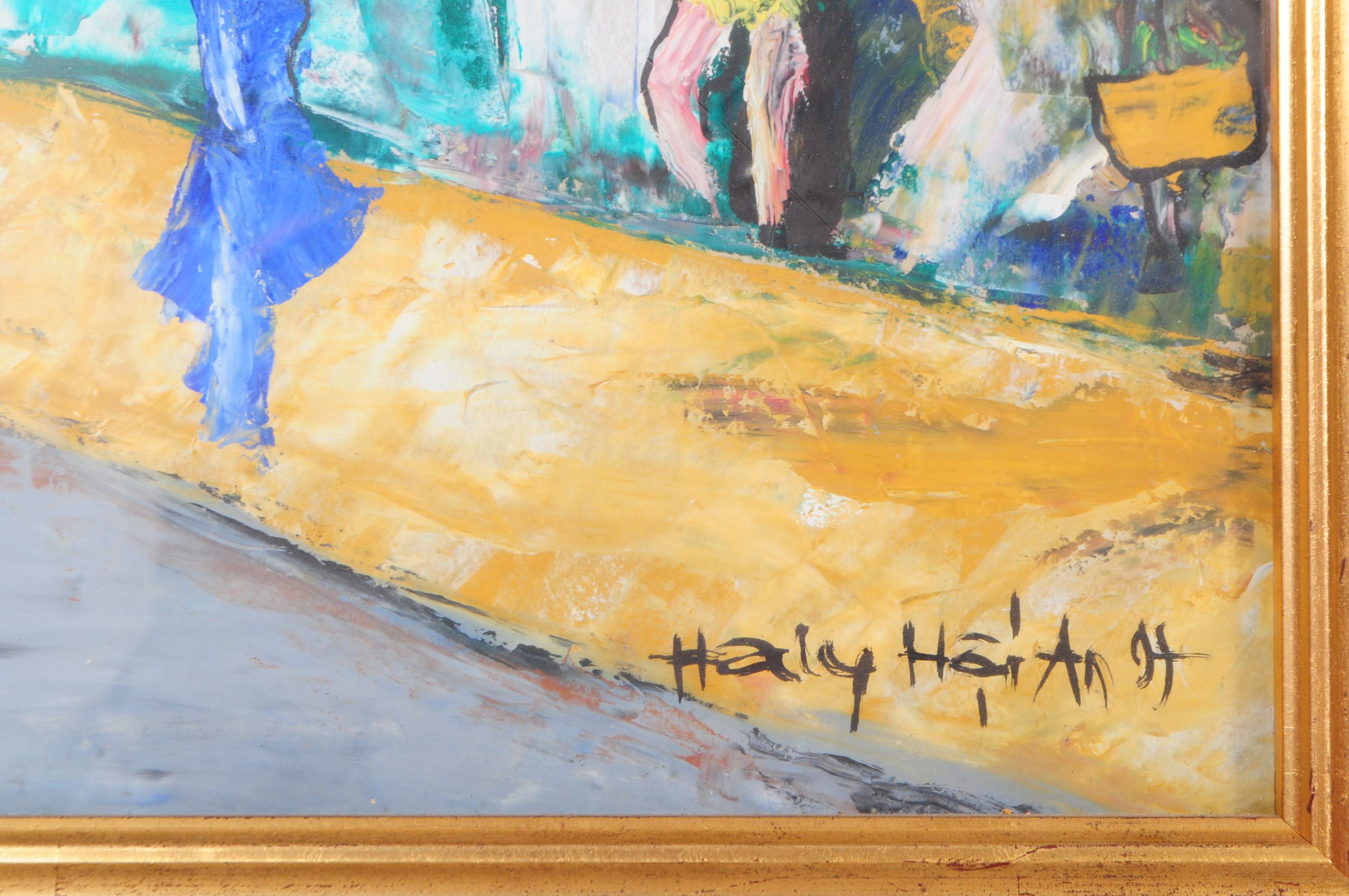 TWO HA LY VIETNAMESE OIL PAINTINGS - SIGNED - Image 5 of 10