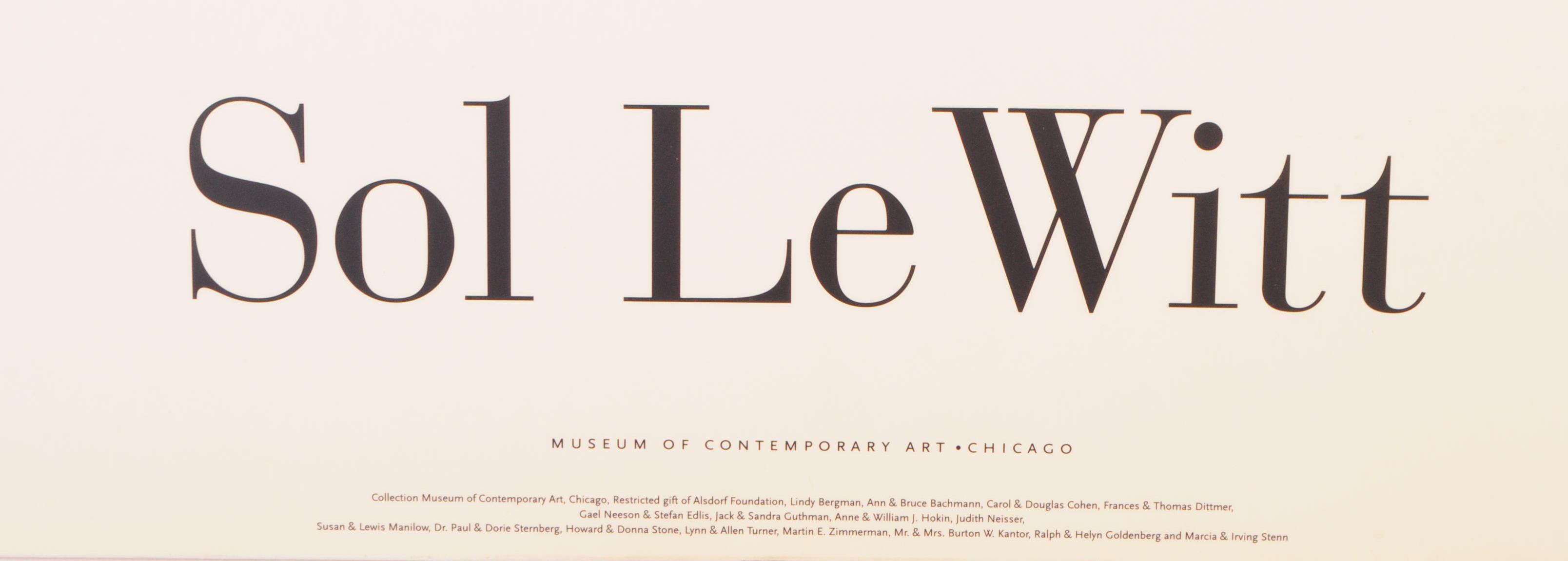 SOL LEWITT PRINT ON BOARD EXHIBITION POSTER - Image 5 of 7