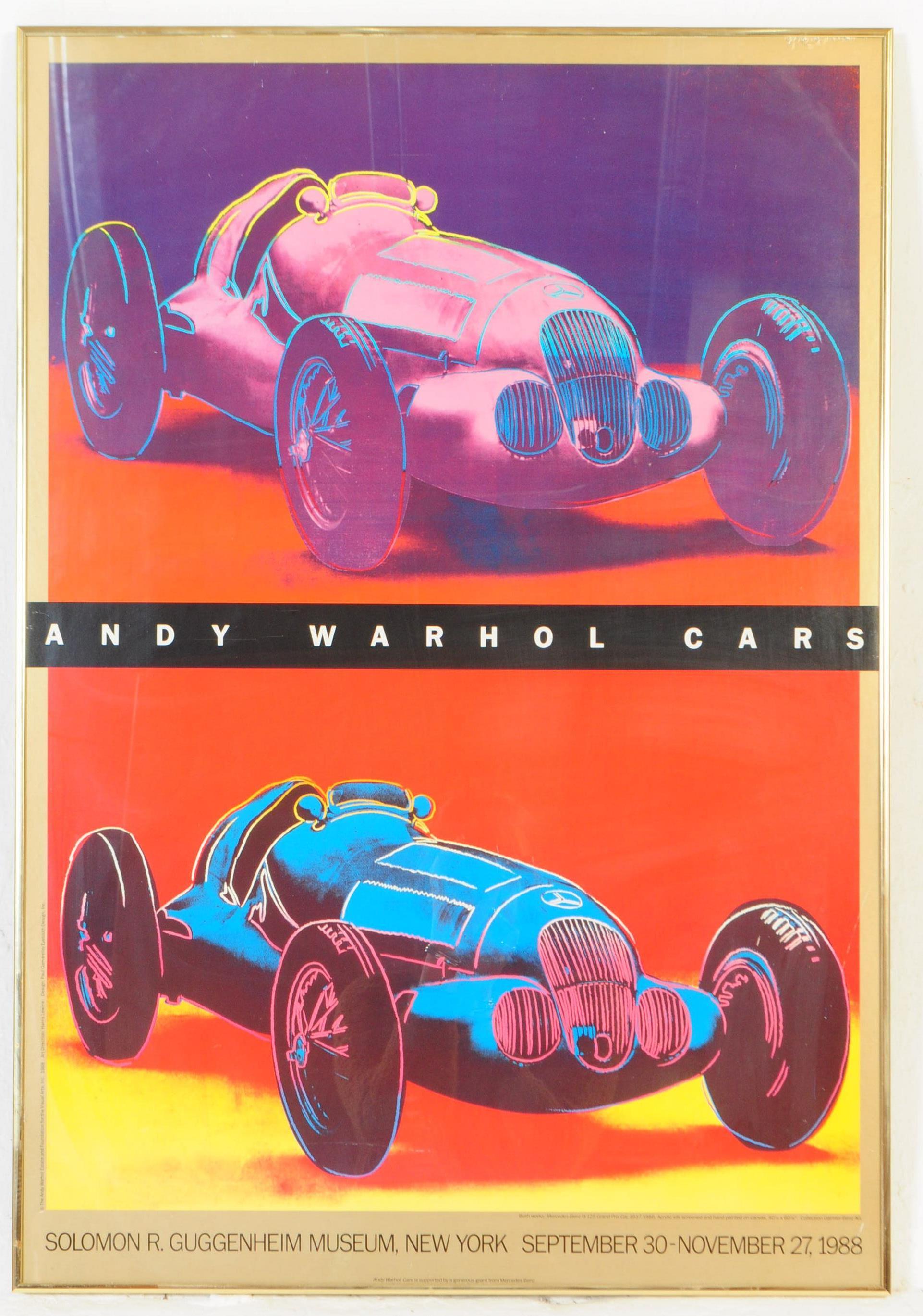 ANDY WARHOL CARS 1988 GUGGENHEIM EXHIBITION POSTER - Image 2 of 6
