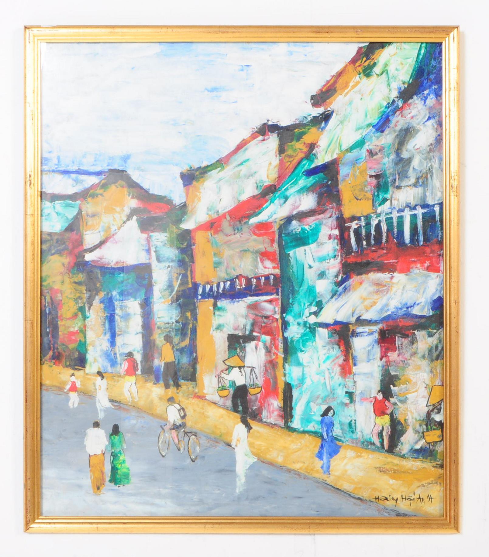 TWO HA LY VIETNAMESE OIL PAINTINGS - SIGNED - Image 3 of 10