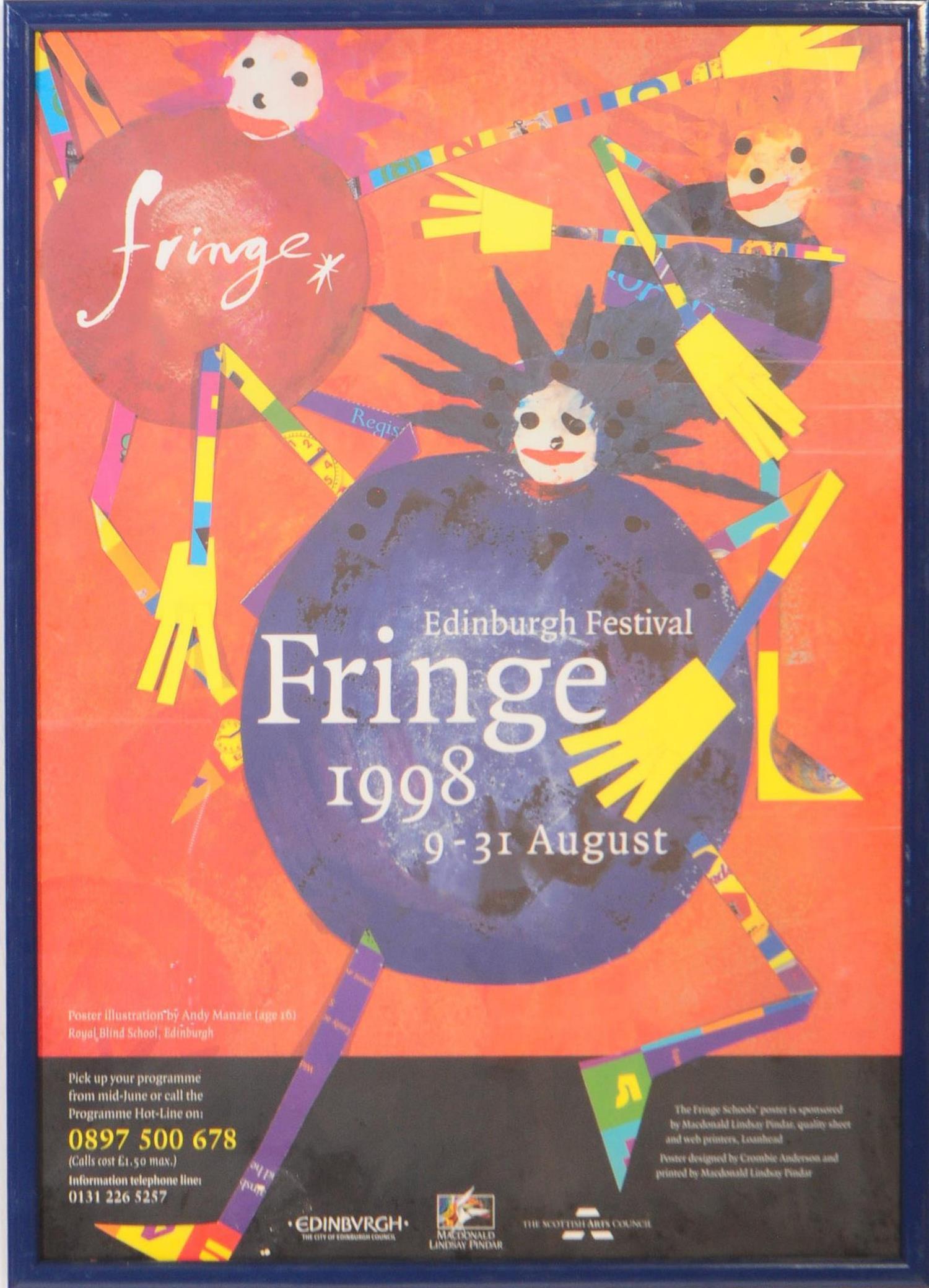 THREE EDINBURGH FRINGE FESTIVAL POSTERS - 1997, 1998, 1999 - Image 8 of 12