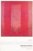 1980S MARK ROTHKO TATE LIVERPOOL GALLERY EXHIBITION POSTER