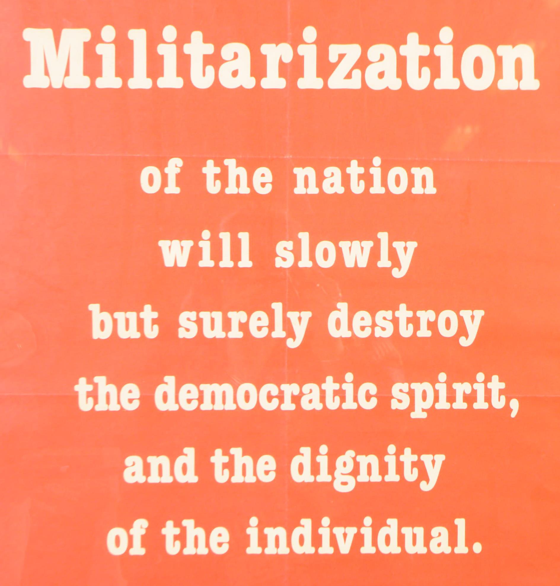 20TH CENTURY ALBERT EINSTEIN MILITARIZATION QUOTE POSTER - Image 3 of 5