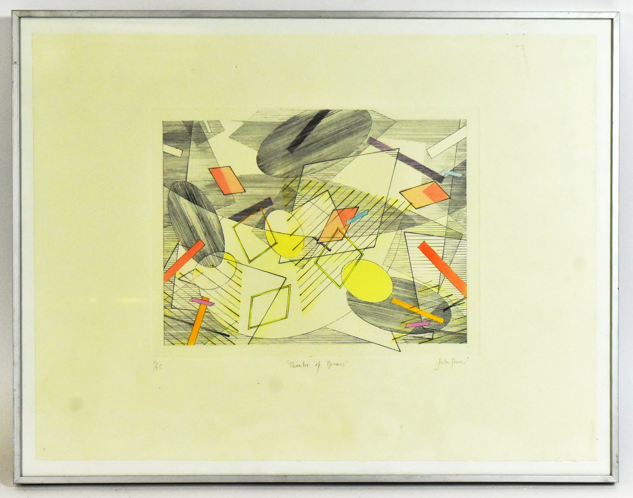 JULIA FARRER THEATRE OF DREAMS HAND COLOURED DRY POINT - Image 2 of 4