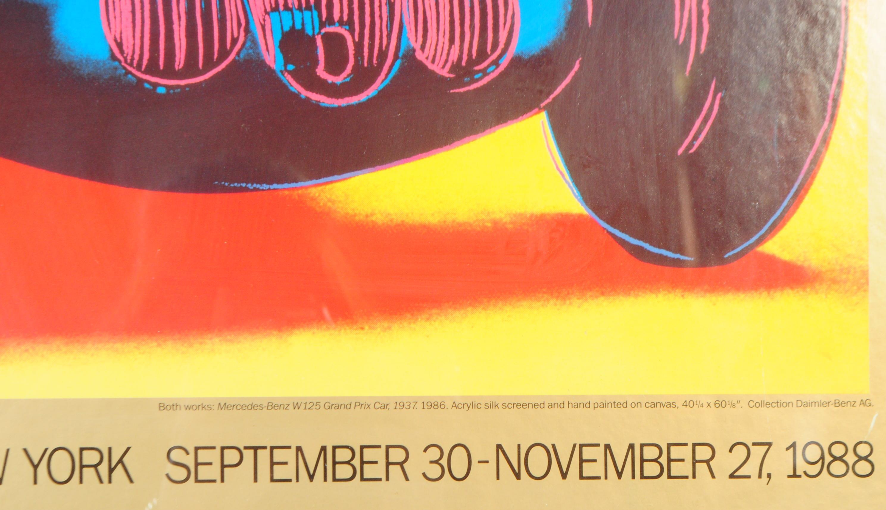 ANDY WARHOL CARS 1988 GUGGENHEIM EXHIBITION POSTER - Image 5 of 6