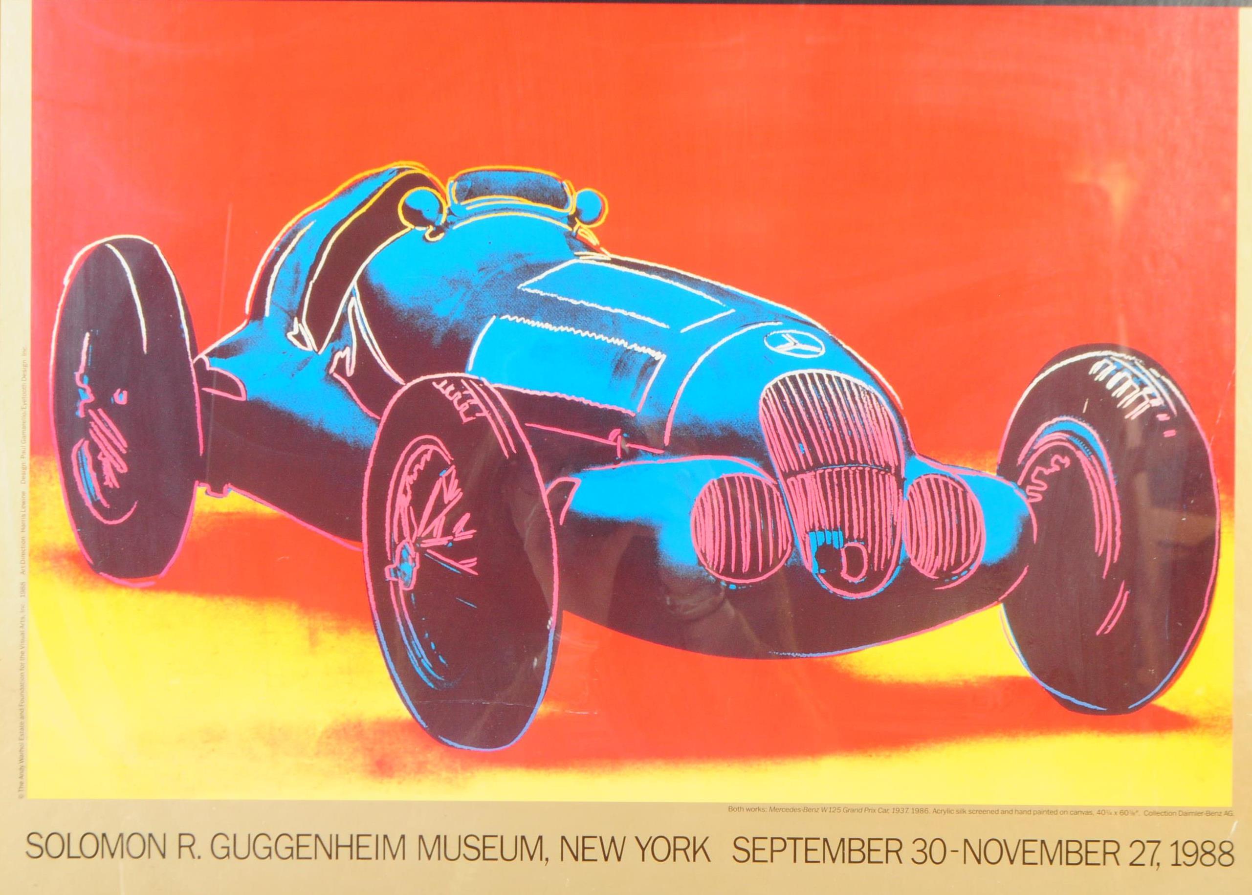 ANDY WARHOL CARS 1988 GUGGENHEIM EXHIBITION POSTER - Image 4 of 6