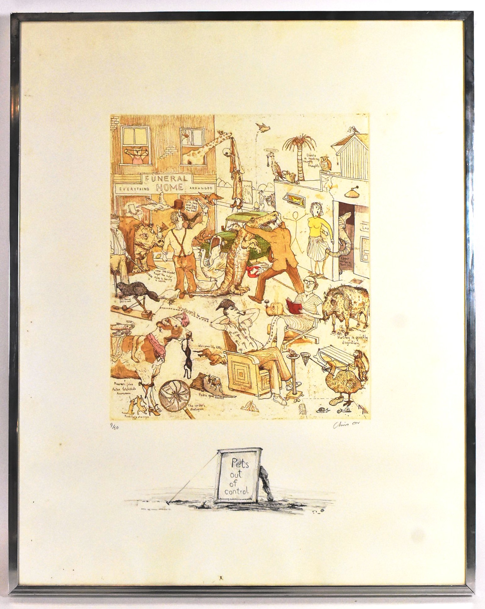 LIMITED EDITION CHRIS ORR PETS OUT OF CONTROL 1981 ETCHING - Image 2 of 6