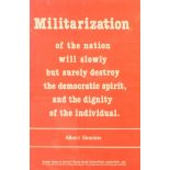 20TH CENTURY ALBERT EINSTEIN MILITARIZATION QUOTE POSTER