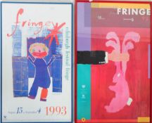 TWO EDINBURGH FRINGE FESTIVAL 1992 & 1993 EXHIBITION POSTERS