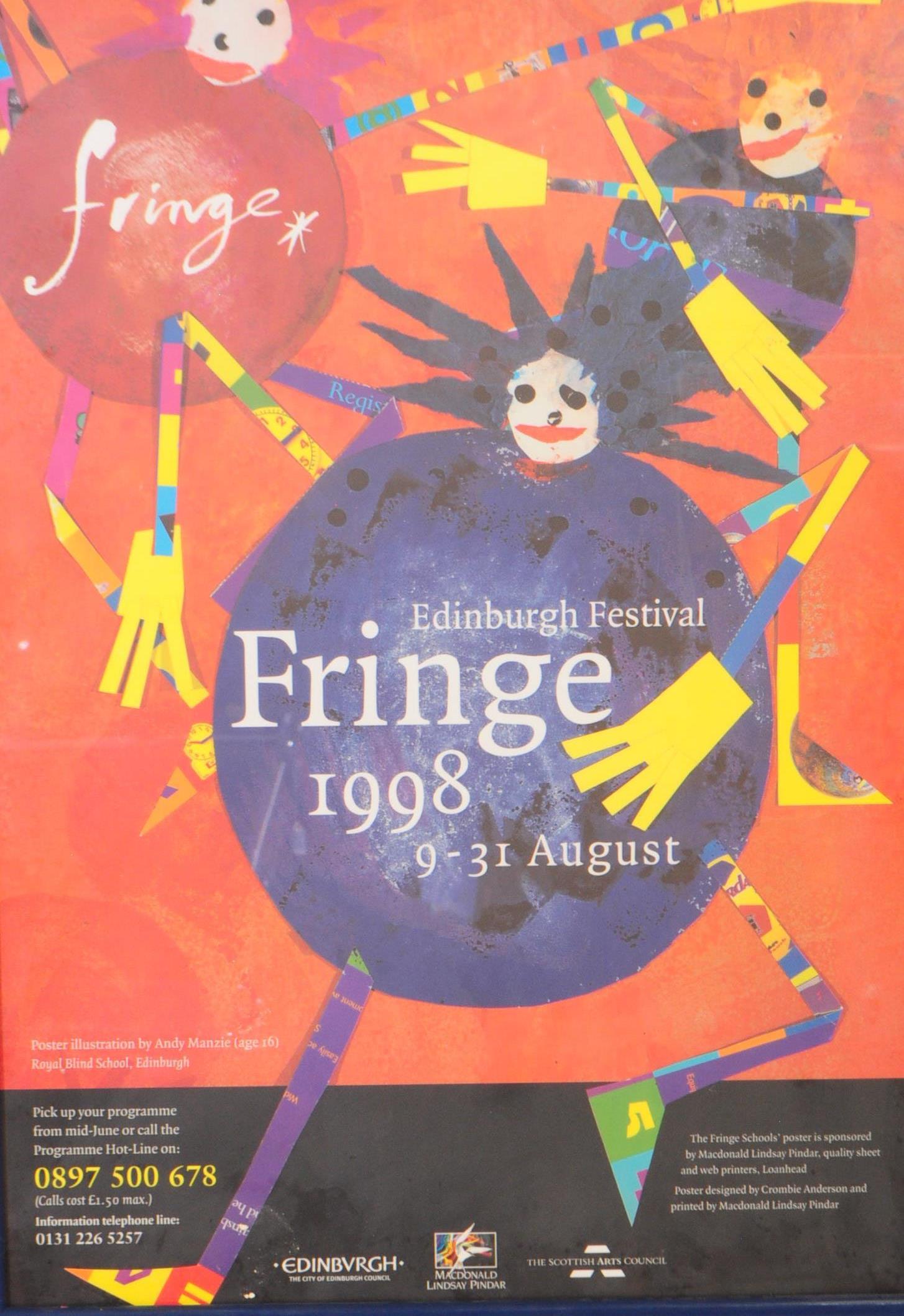 THREE EDINBURGH FRINGE FESTIVAL POSTERS - 1997, 1998, 1999 - Image 9 of 12
