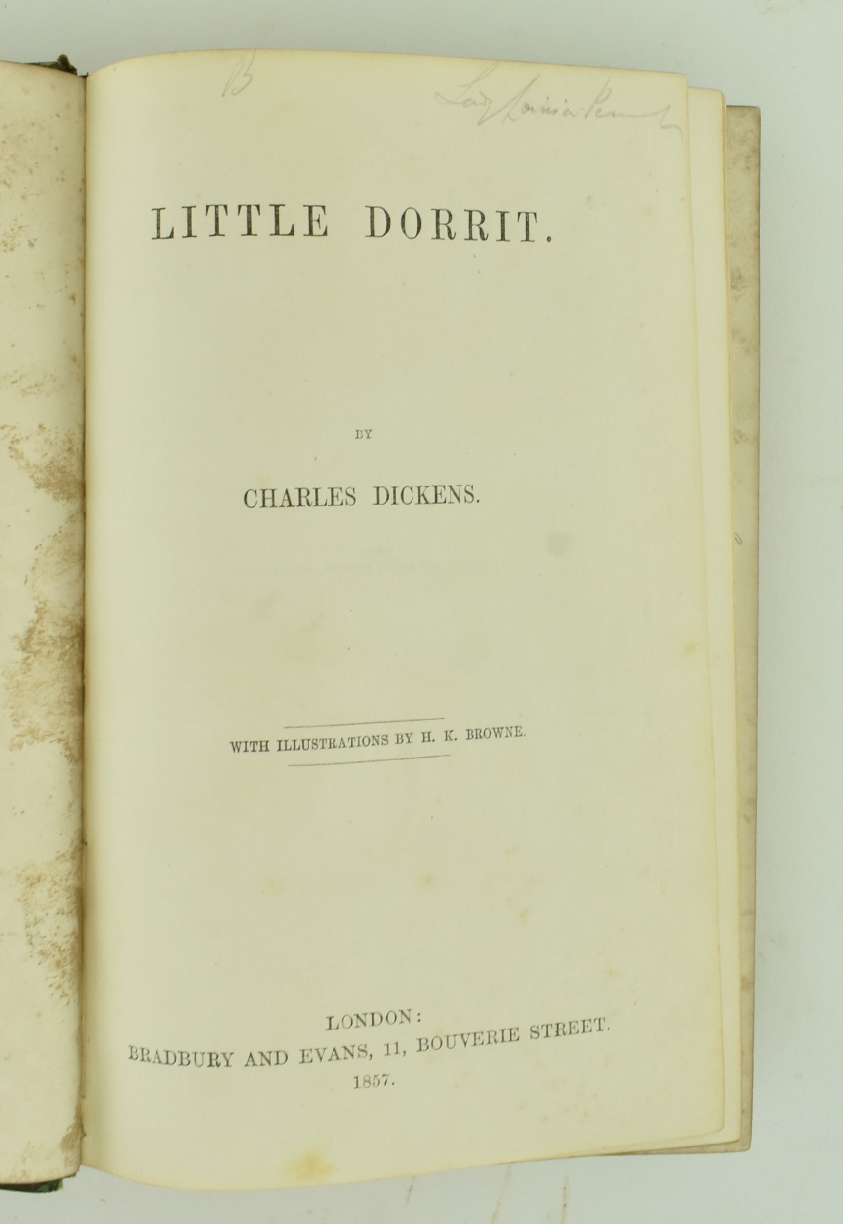 DICKENS, CHARLES. LITTLE DORRIT FIRST EDITION BOUND FROM PARTS - Image 4 of 7