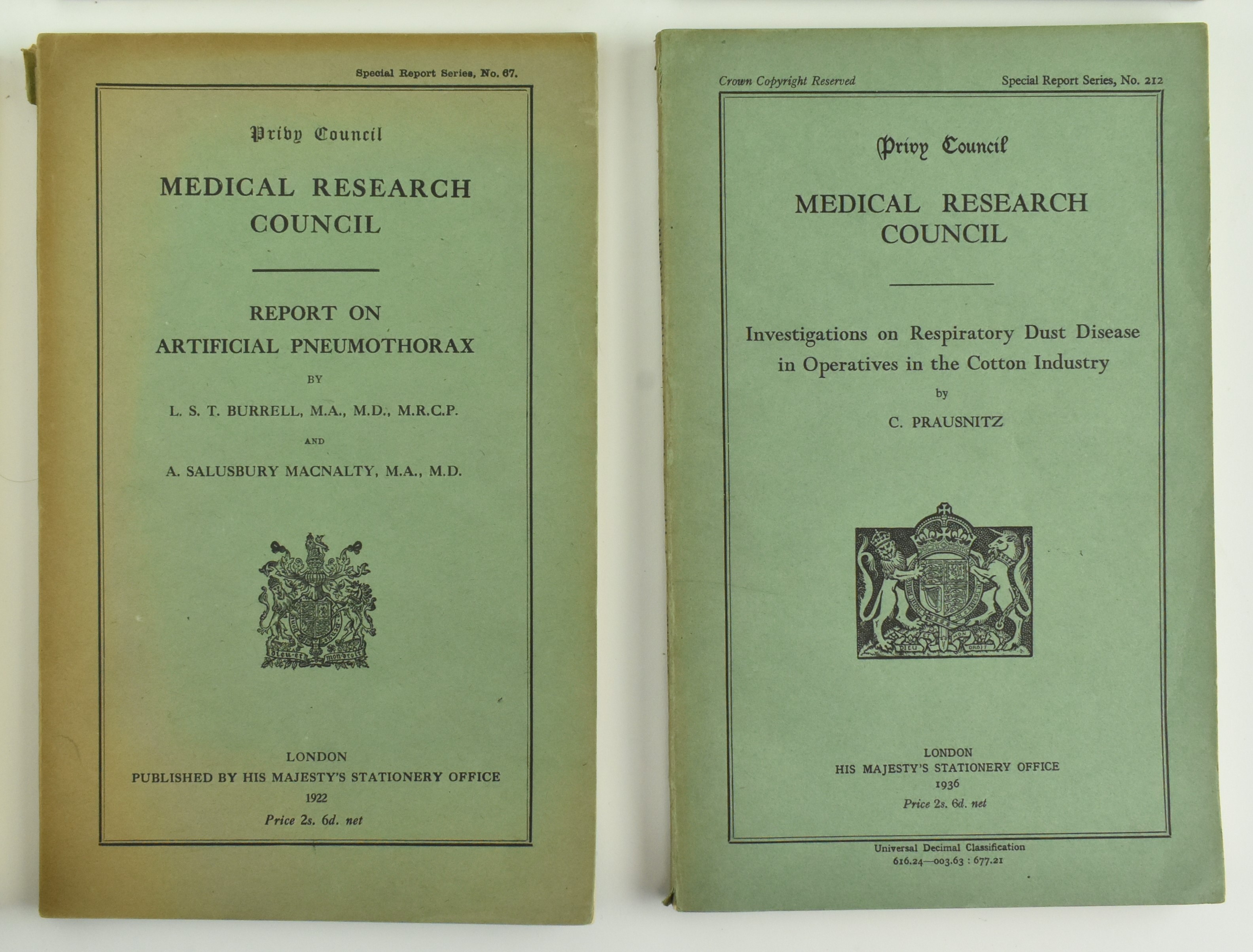 COLLECTION OF 8 INTER & POST WAR MEDICAL RESEARCH REPORTS - Bild 5 aus 14