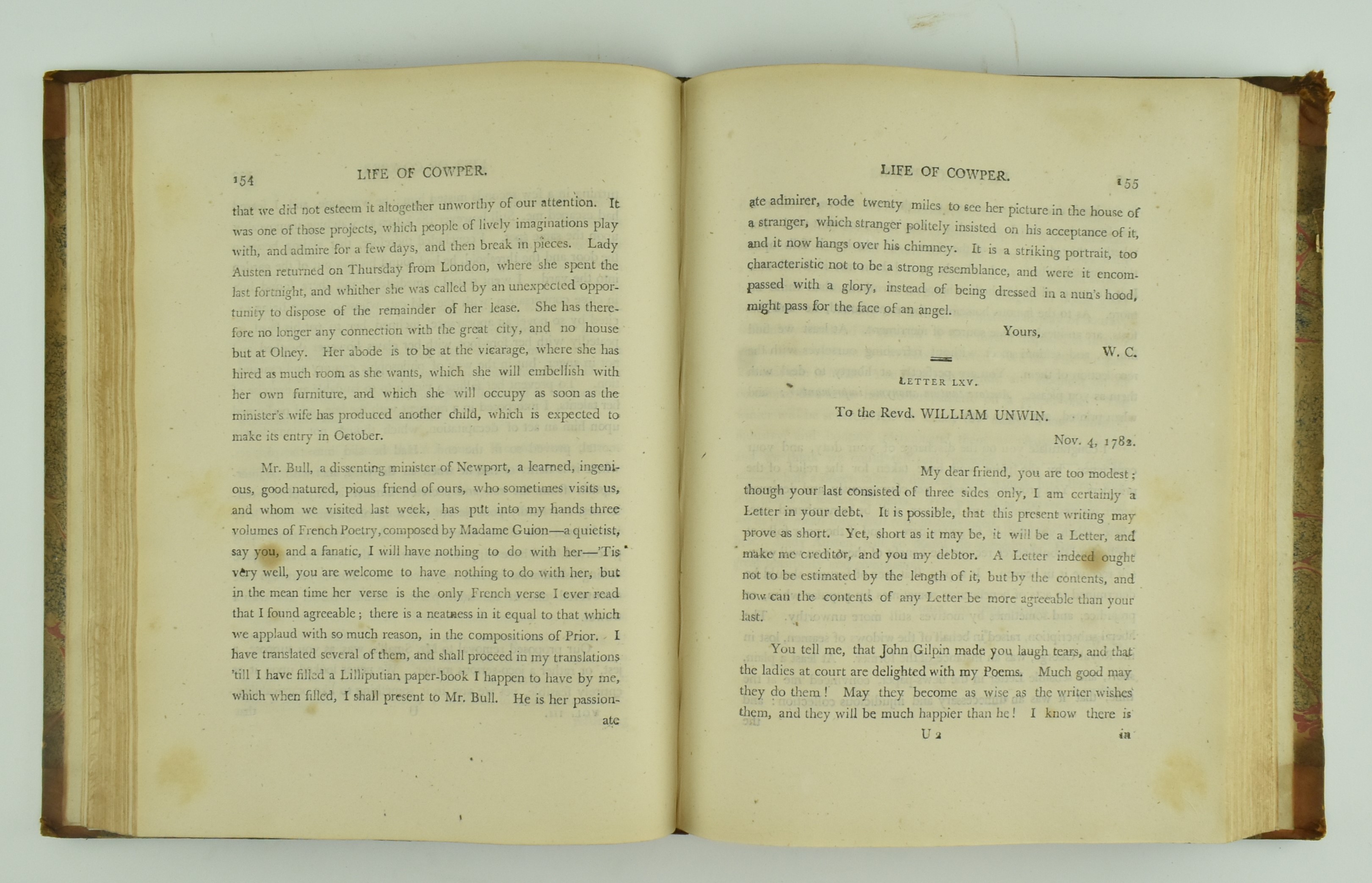 HAYLEY, WILLIAM. 1803 LIFE OF COWPER IN THREE VOLUMES - Bild 8 aus 8