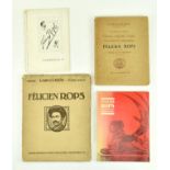 ROPS, FELICIEN. COLLECTION OF BOOKS AND CATALOGUES