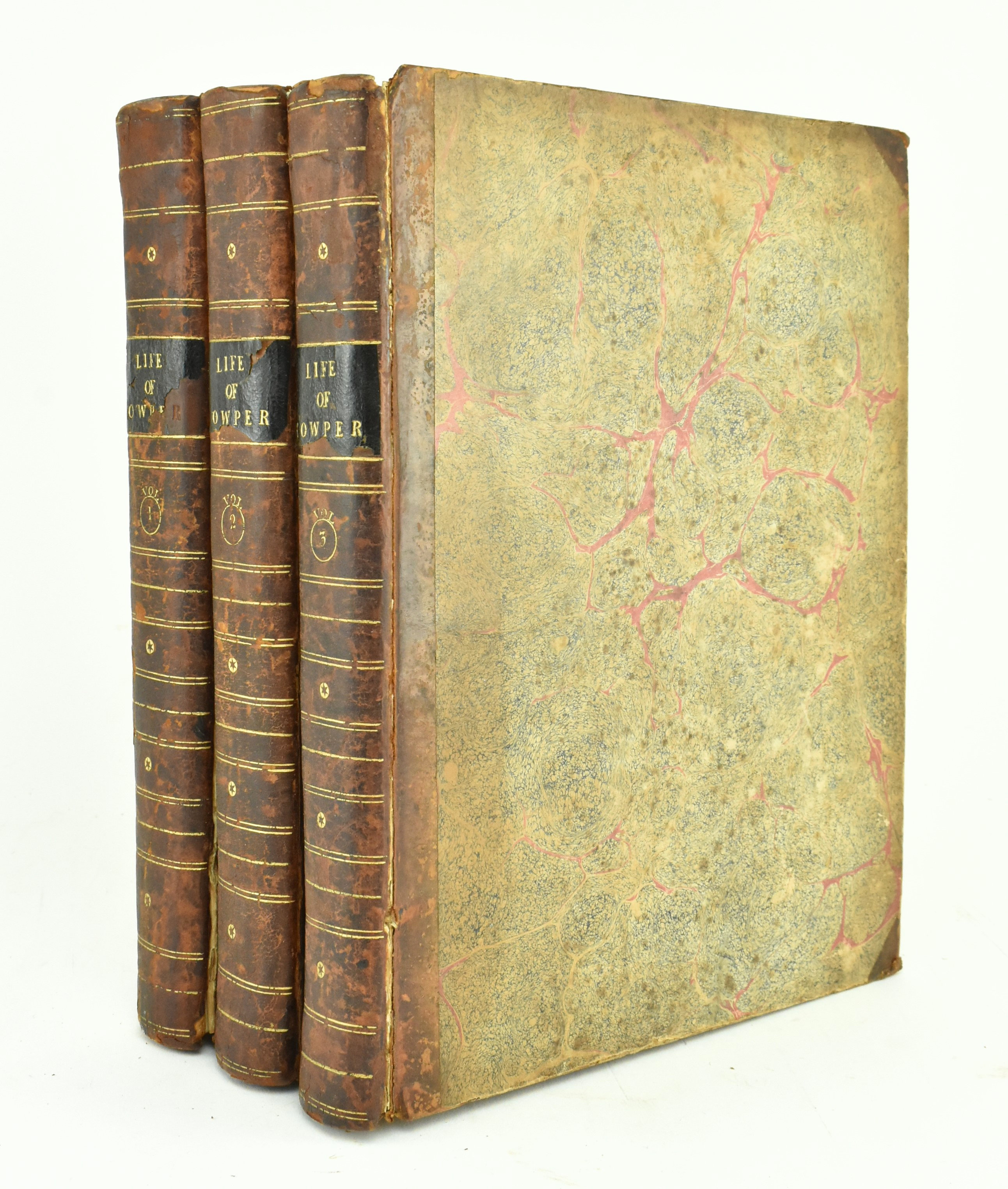 HAYLEY, WILLIAM. 1803 LIFE OF COWPER IN THREE VOLUMES - Bild 2 aus 8