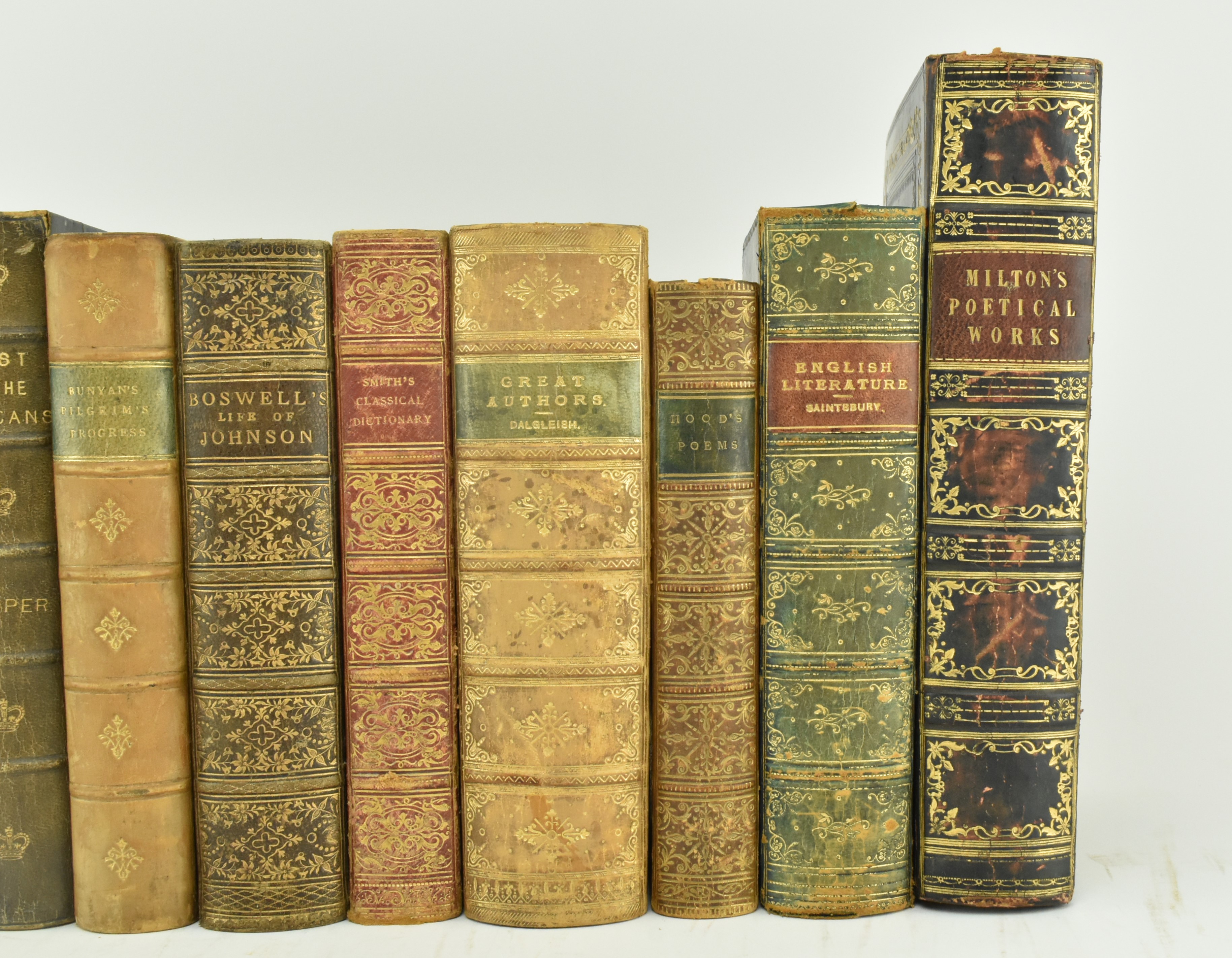 BINDINGS. COLLECTION OF VICTORIAN & LATER GILT LEATHER BINDINGS - Image 3 of 9