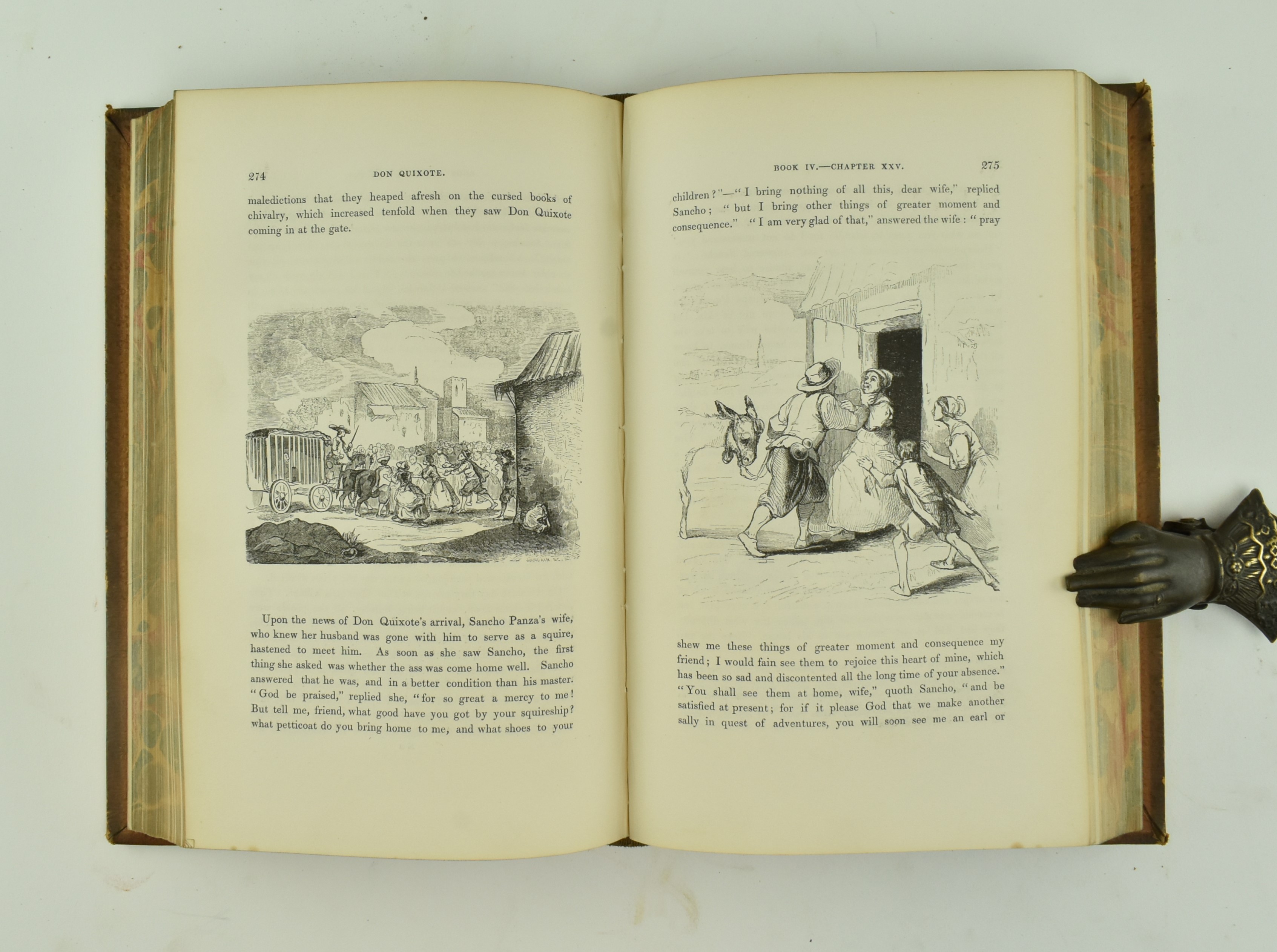 BINDINGS. 1837 DON QUIXOTE DE LA MANCHA IN THREE VOLUMES - Image 7 of 9