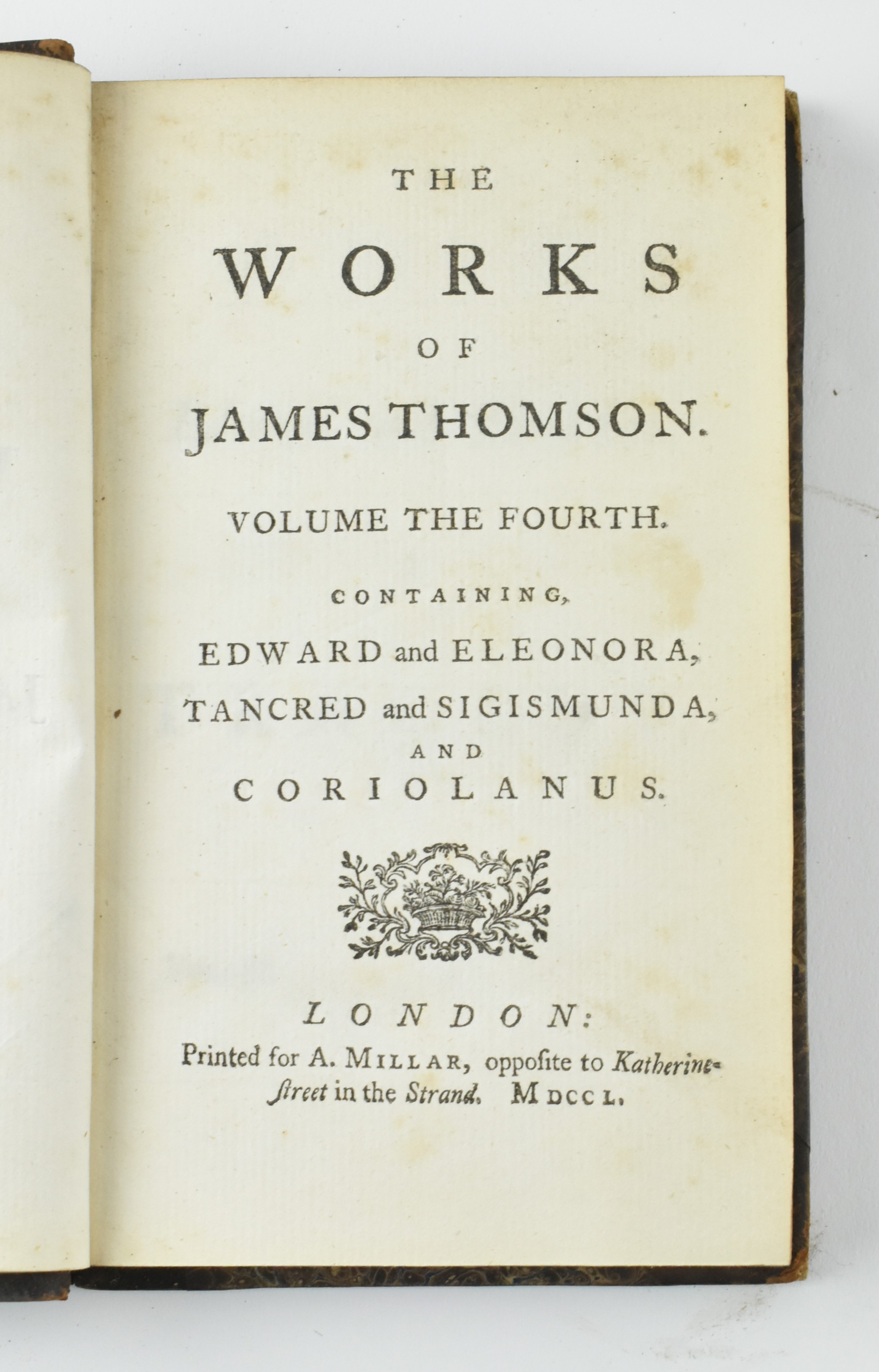 1750 THE WORKS OF JAMES THOMSON IN FOUR VOLUMES - Bild 5 aus 6