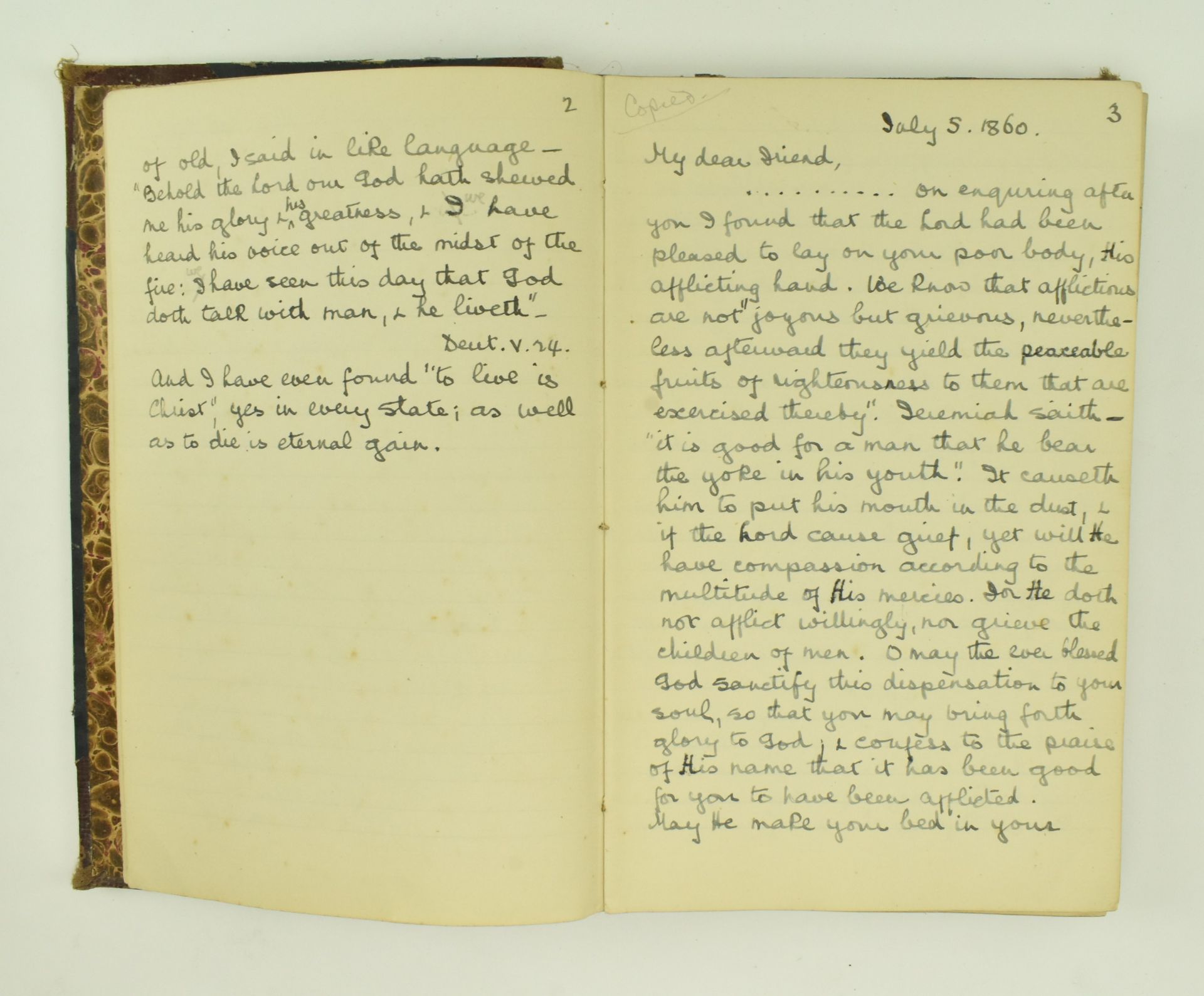 1917 MANUSCRIPT COPY OF THE WRITINGS OF MRS. TANNER - Image 3 of 5