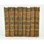 1744-THE SPECTATOR IN EIGHT VOLUMES IN CONTEMP. LEATHER