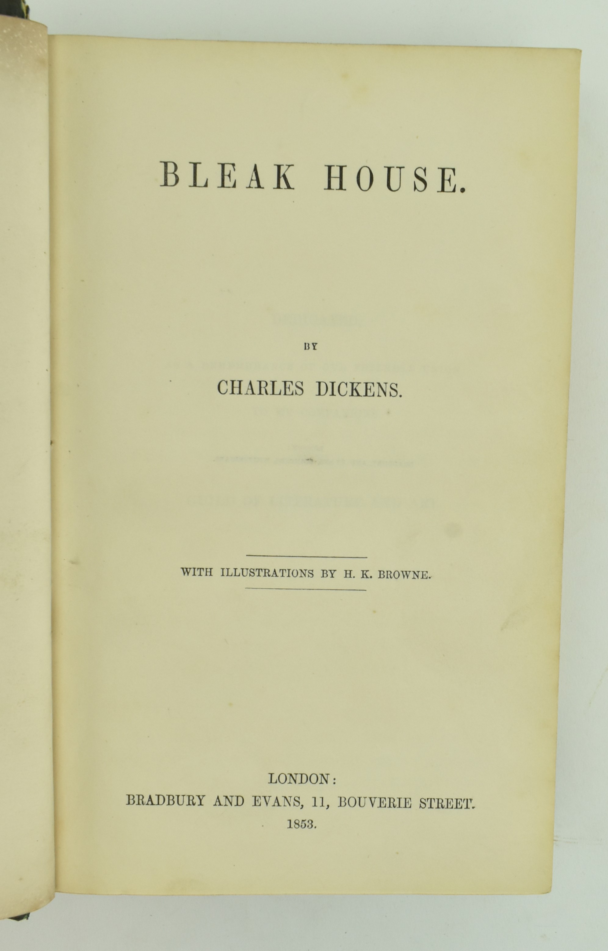 DICKENS, CHARLES. BLEAK HOUSE FIRST EDITION BOUND FROM PARTS - Image 4 of 8