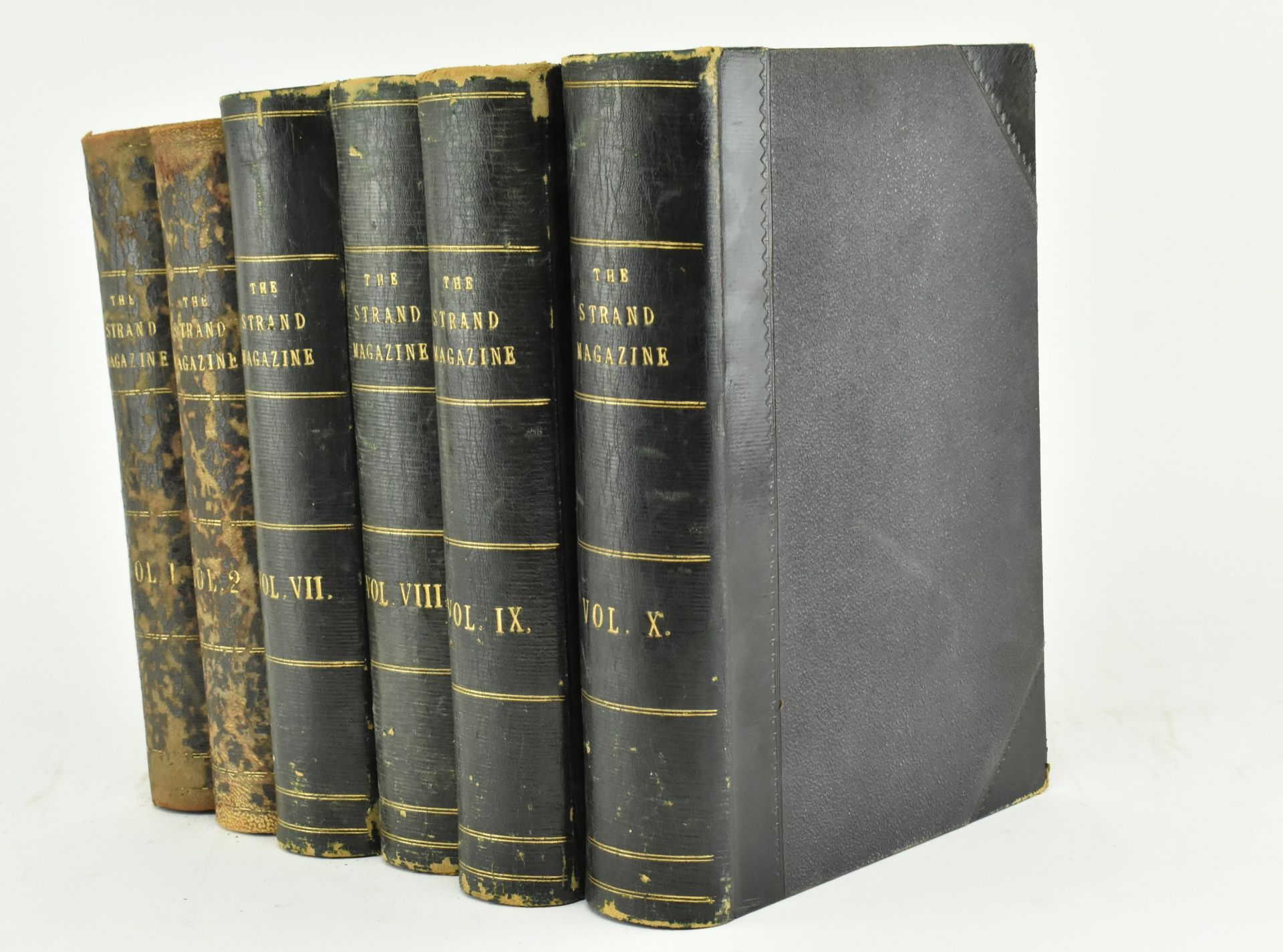 1891-1895 SIX VOLUMES OF THE STRAND MAGAZINE BOUND IN LEATHER - Bild 2 aus 9