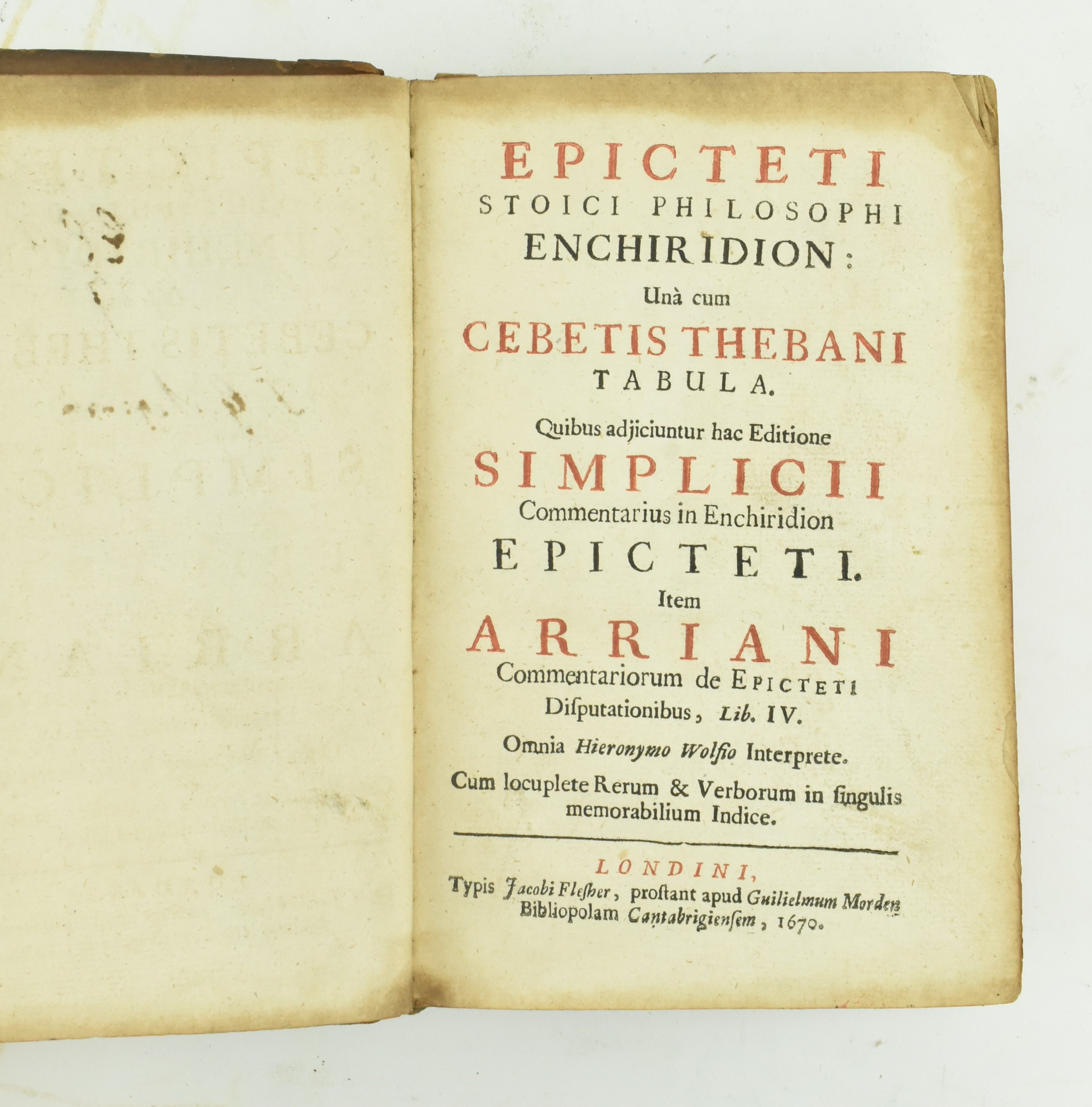 CLASSICAL BOOKS. A COLLECTION OF THREE 17TH C & LATER WORKS - Image 6 of 10