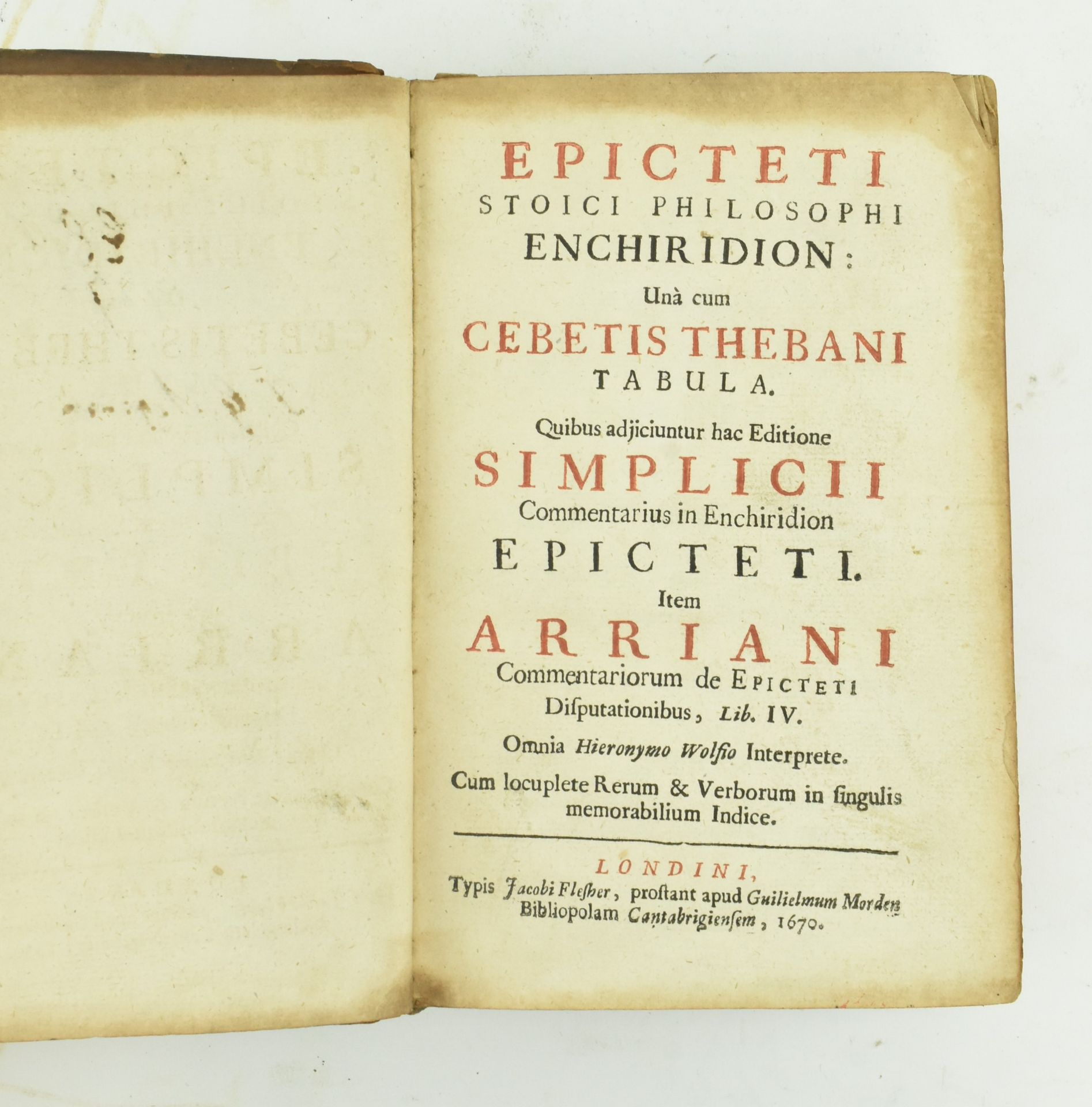 CLASSICAL BOOKS. A COLLECTION OF THREE 17TH C & LATER WORKS - Image 6 of 10