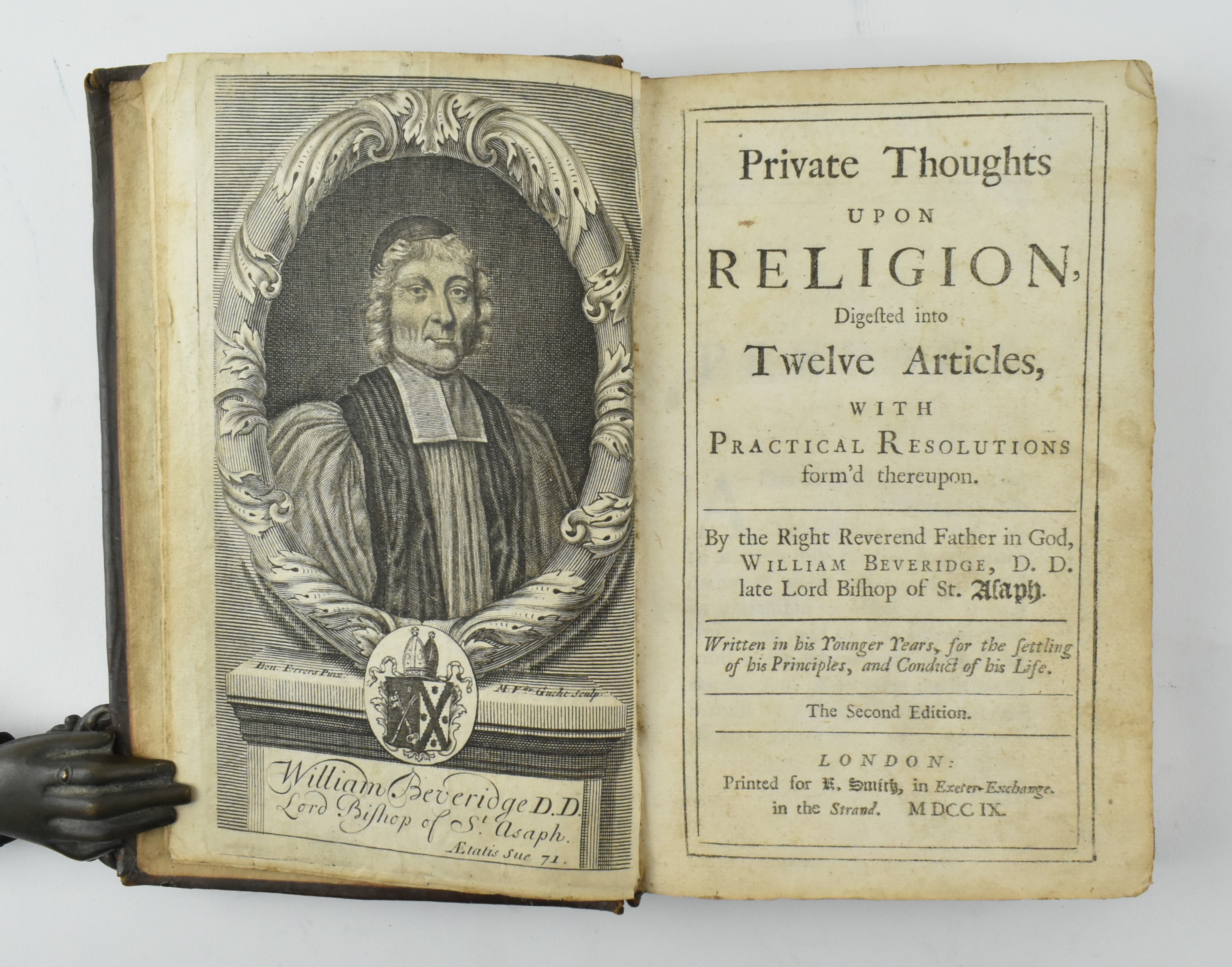 BEVERIDGE, WILLIAM. 1709 PRIVATE THOUGHTS UPON RELIGION - Image 4 of 7