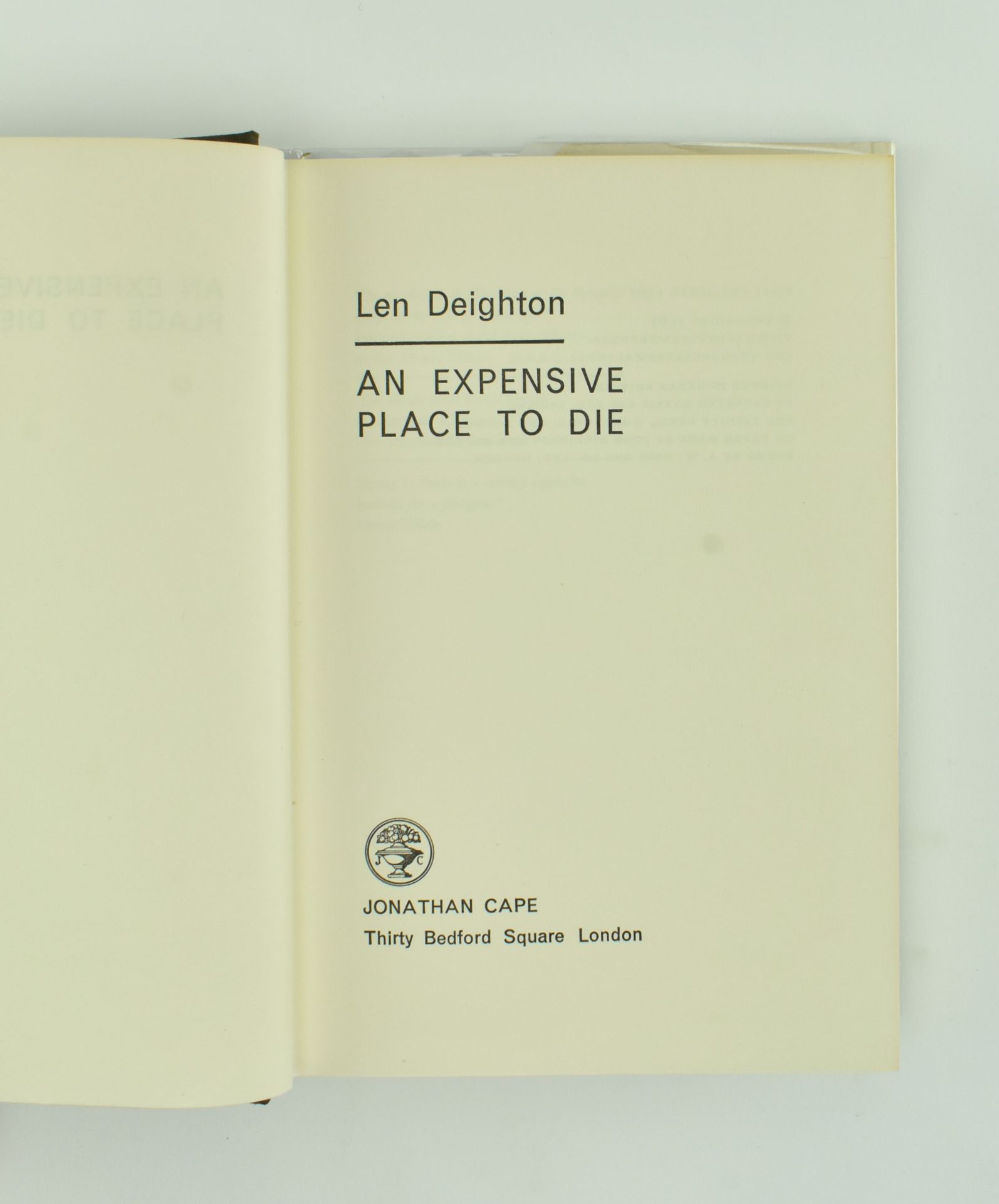 DEIGHTON, LEN. COLLECTION OF FIVE CRIME MODERN FIRST EDITIONS - Image 11 of 13