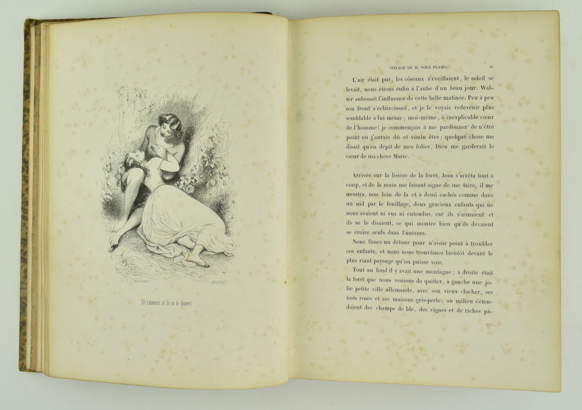 JOHANNOT, TONY. 1843 VOYAGE OU IL VOUS PLAIRA FIRST EDITION - Image 4 of 6