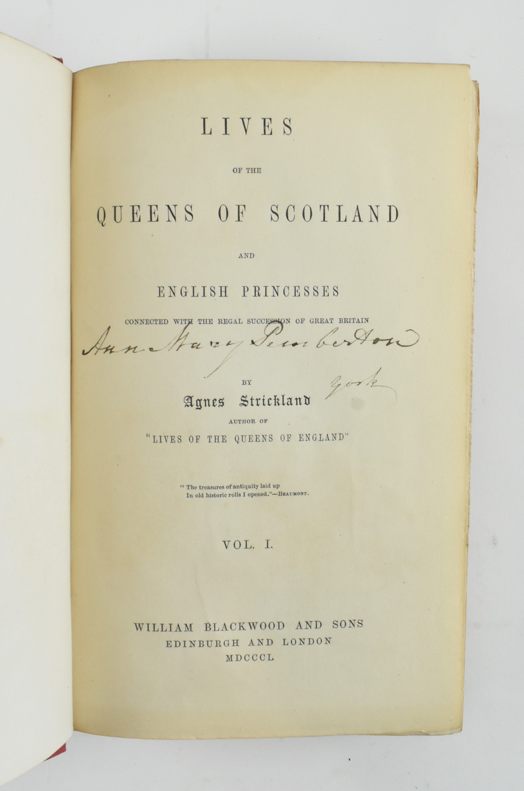 STRICKLAND, AGNES. THE QUEENS OF SCOTLAND IN EIGHT VOLUMES - Image 5 of 10