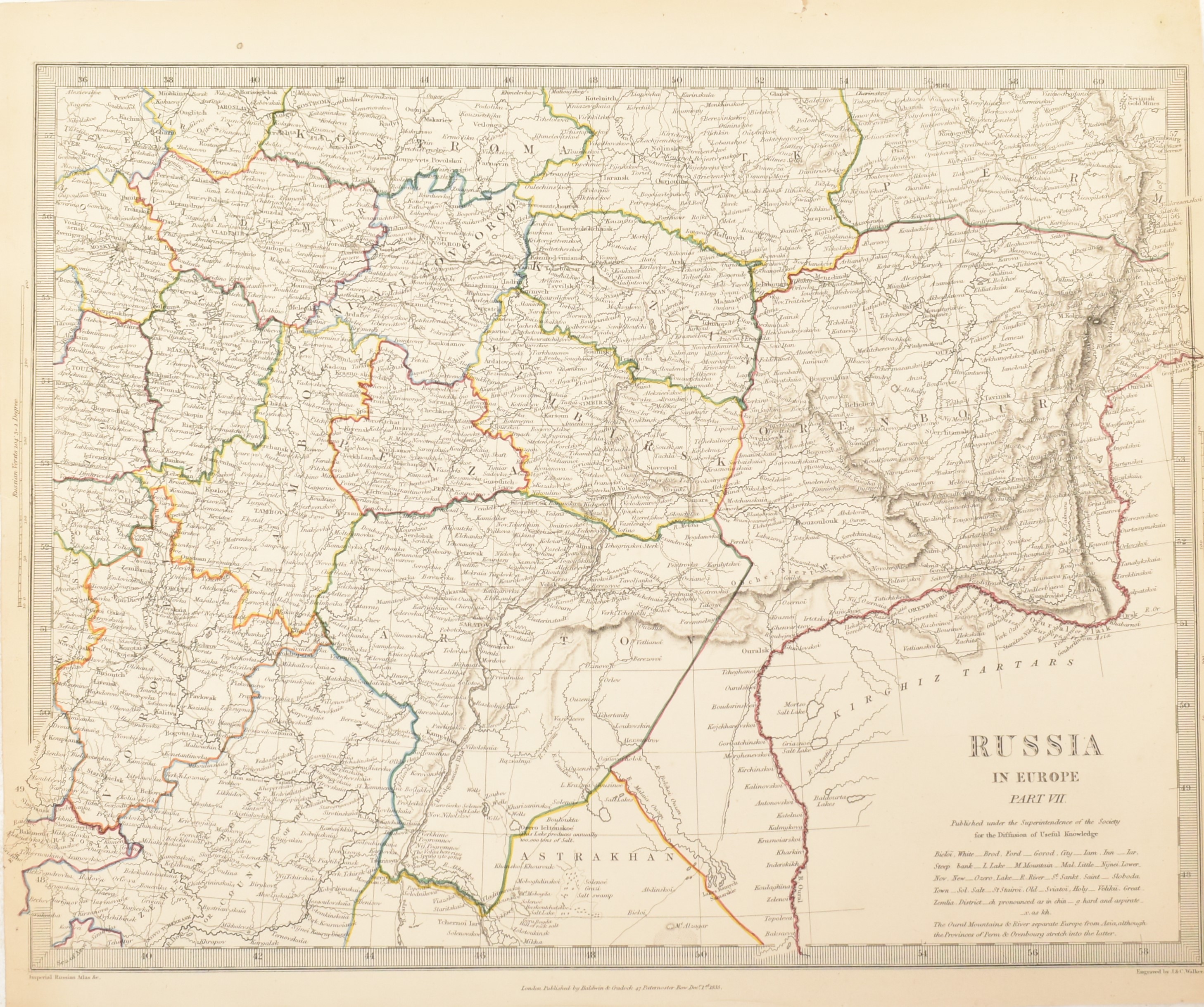 COLLECTION OF ELEVEN 19TH CENTURY MAPS OF RUSSIA & SIBERIA - Image 4 of 6