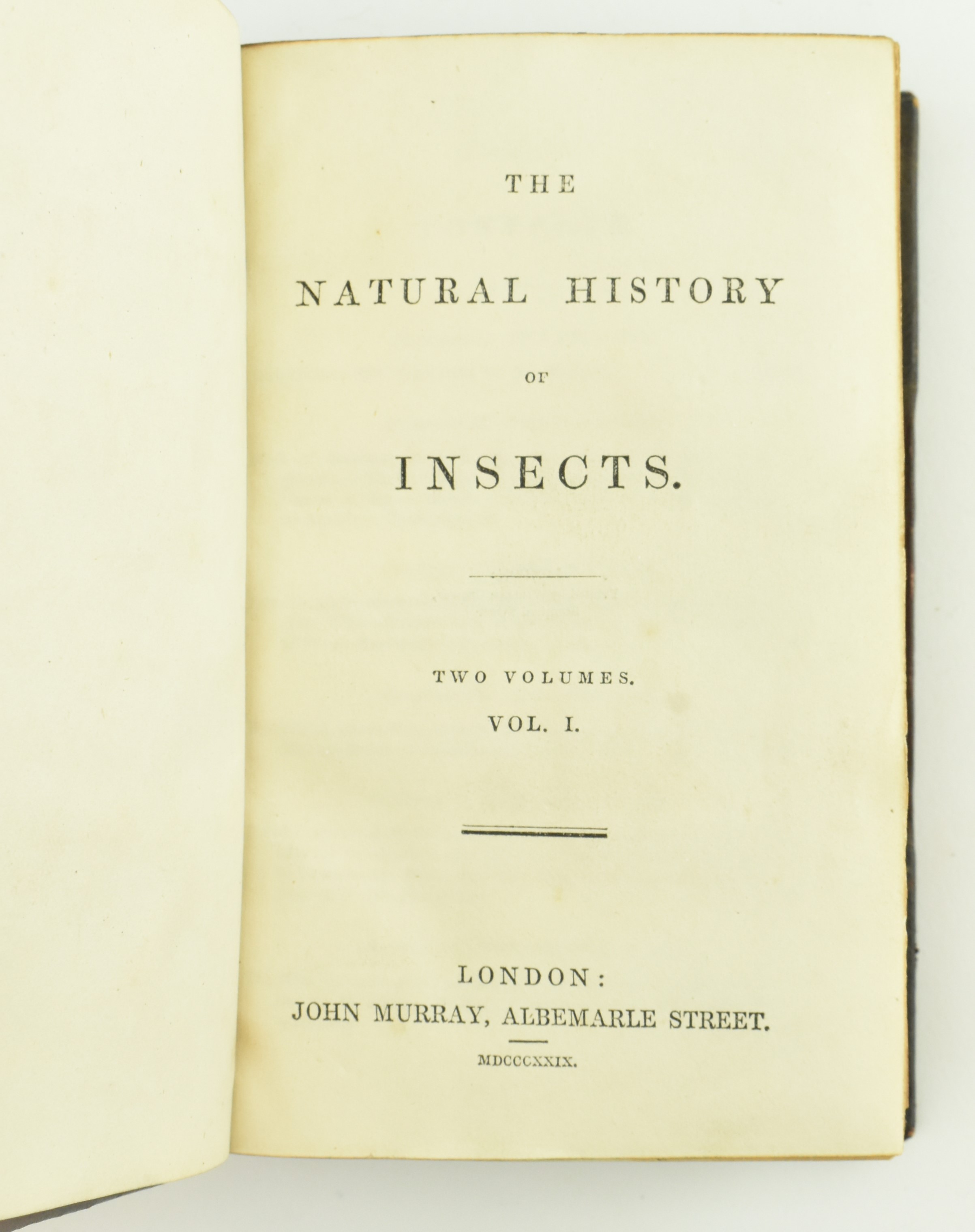 1829 THE NATURAL HISTORY OF INSECTS, TWO VOLUMES IN ONE - Image 2 of 5