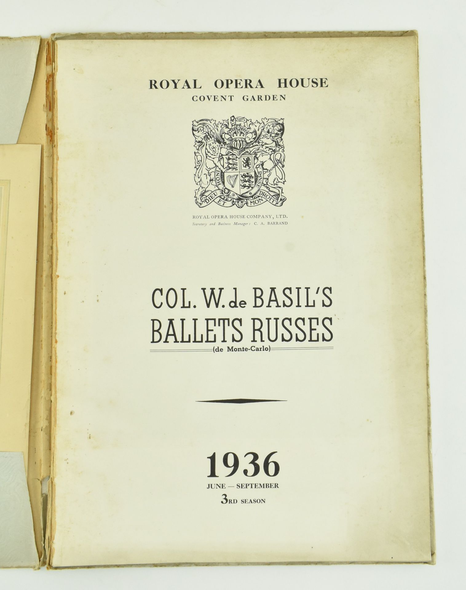 BALLETS RUSSE. COLLECTION OF 1930S ART DECO PROGRAMMES - Bild 11 aus 13